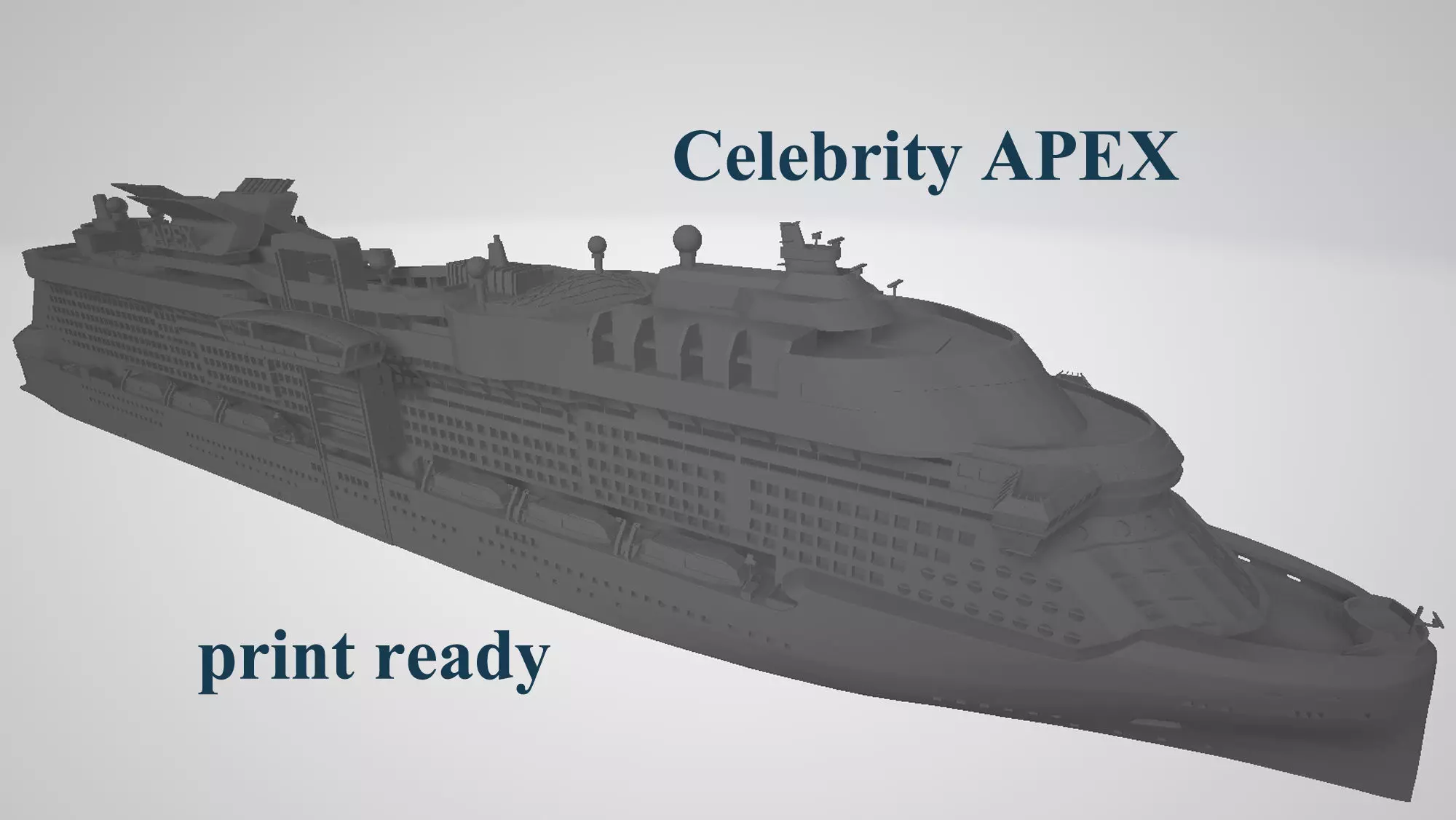 Celebrity Apex cruise ship 3D print model 3D print model_0