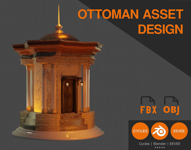 TURKISH OTTOMAN BUILD GAME ASSET Low-poly 3D model