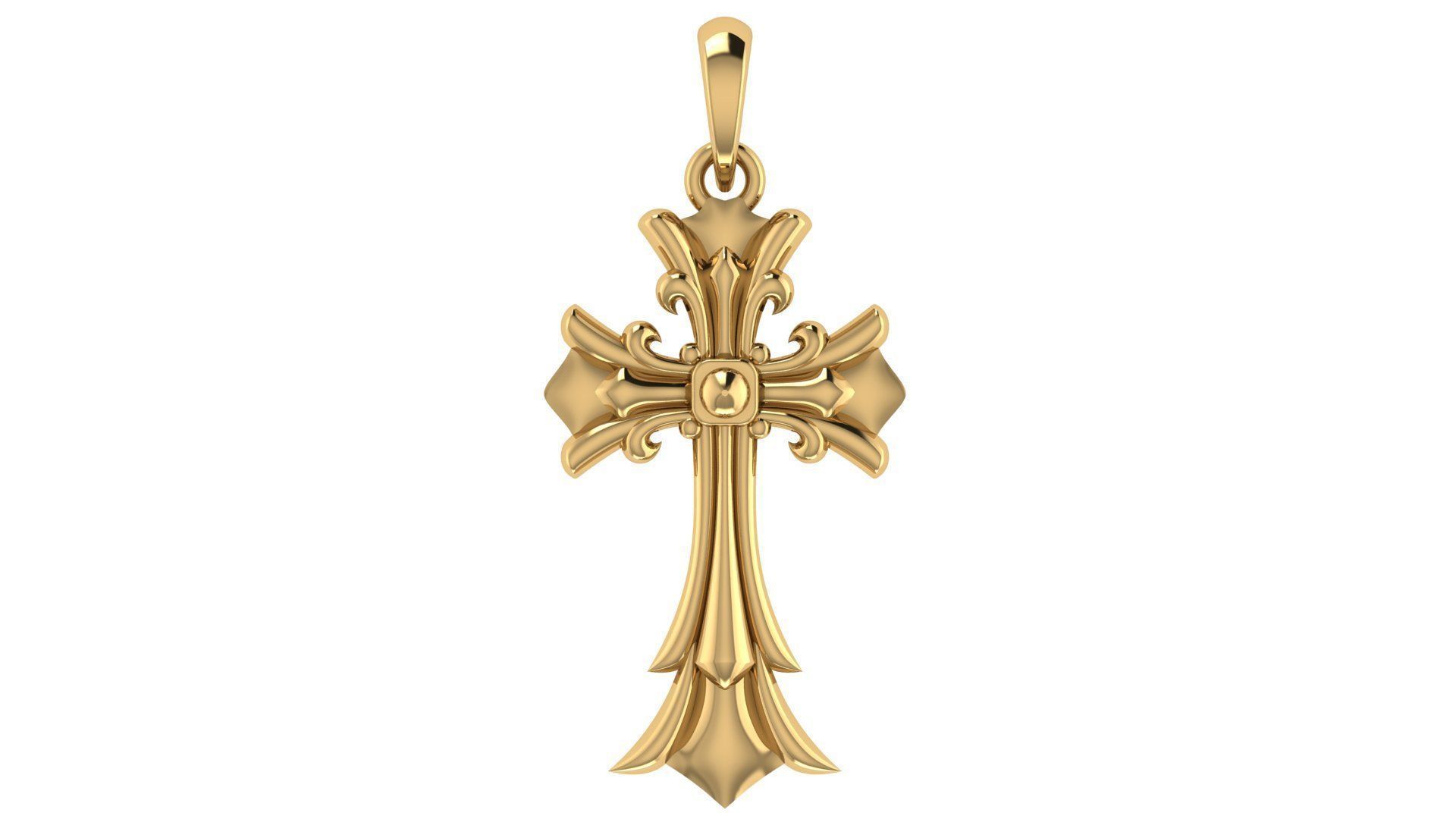 CROSS PENDANT CR187 3D print model_5