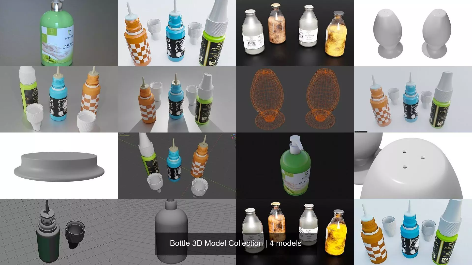 Bottle 3D Model Collection 3D Model Pack