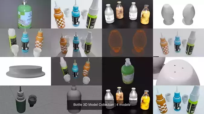 Bottle 3D Model Collection 
