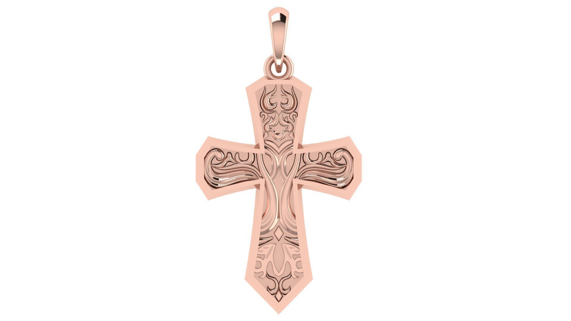 CROSS PENDANT CR189 3D print model_3