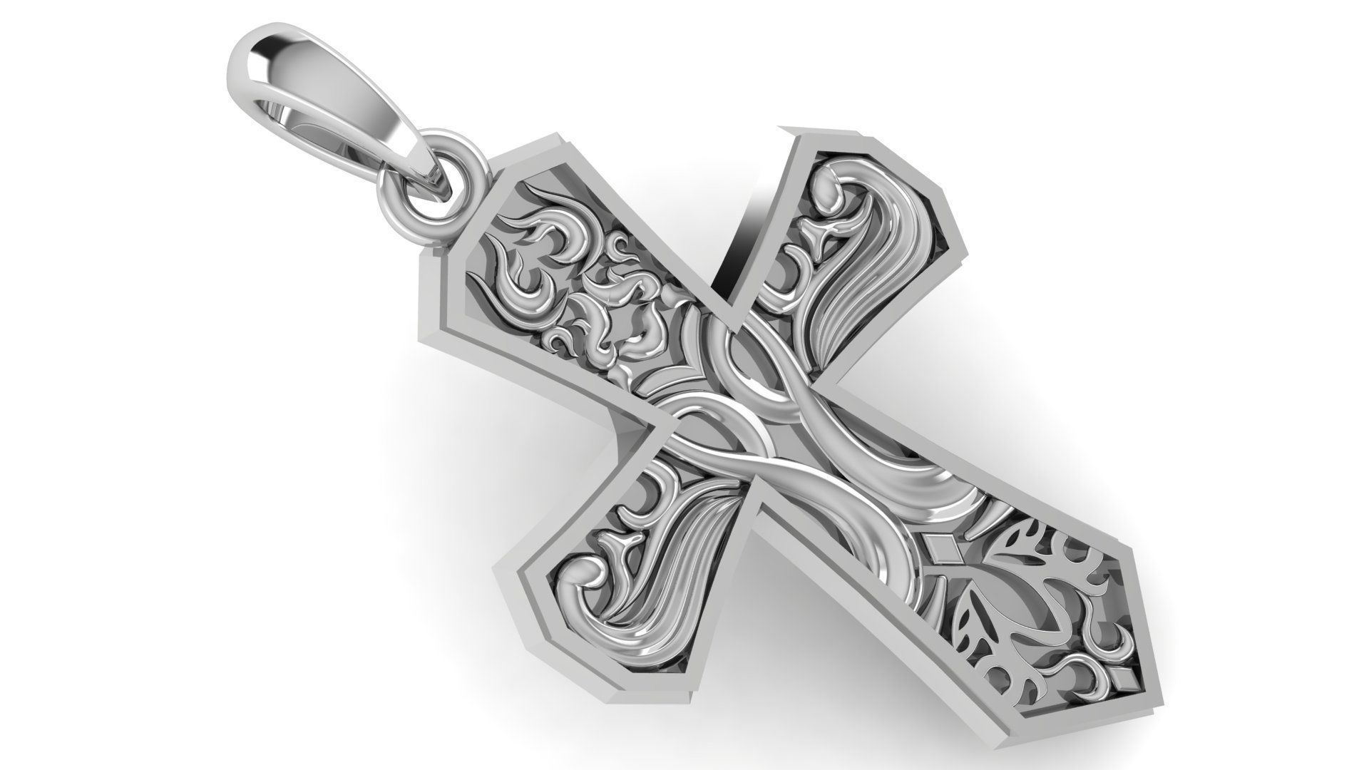 CROSS PENDANT CR189 3D print model_1