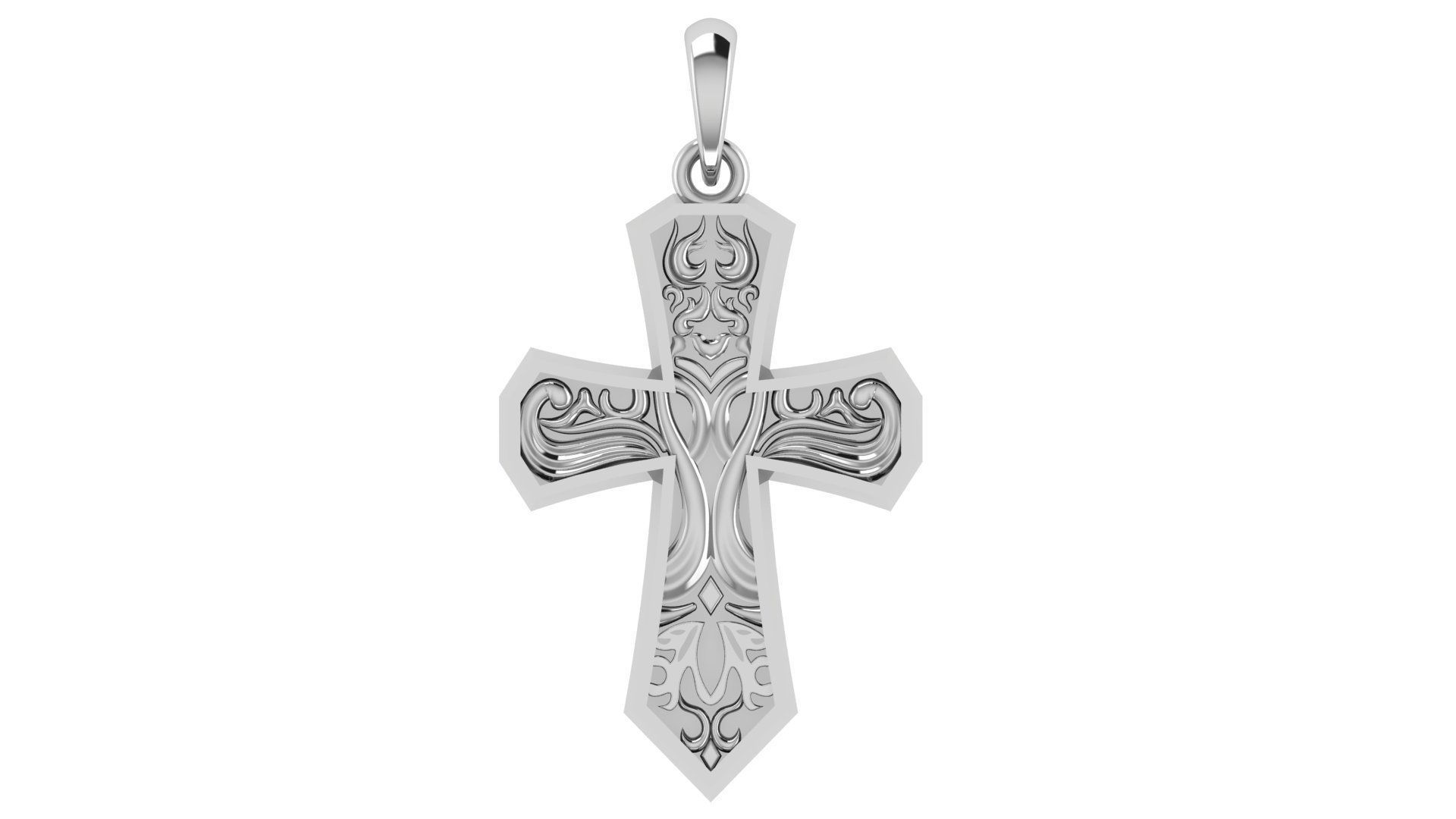 CROSS PENDANT CR189 3D print model_4