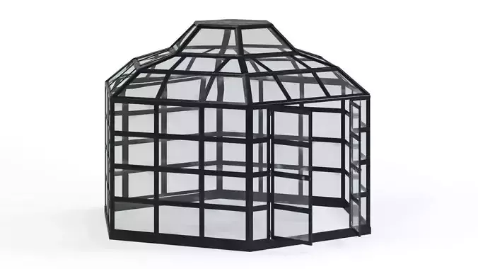 Greenhouse hexagon  3D model