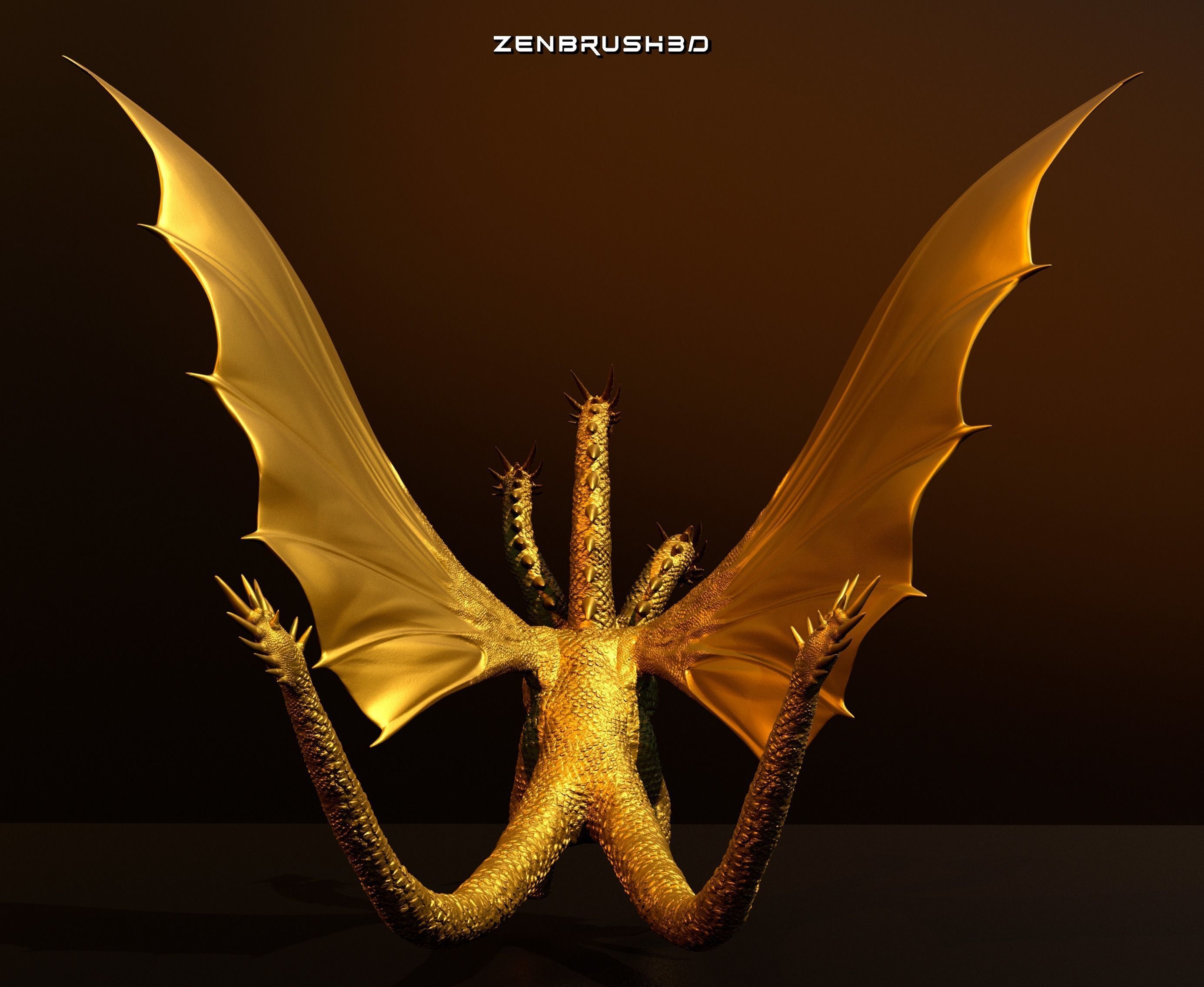 KING GHIDORAH 1991 - GODZILLA 3D print model_2