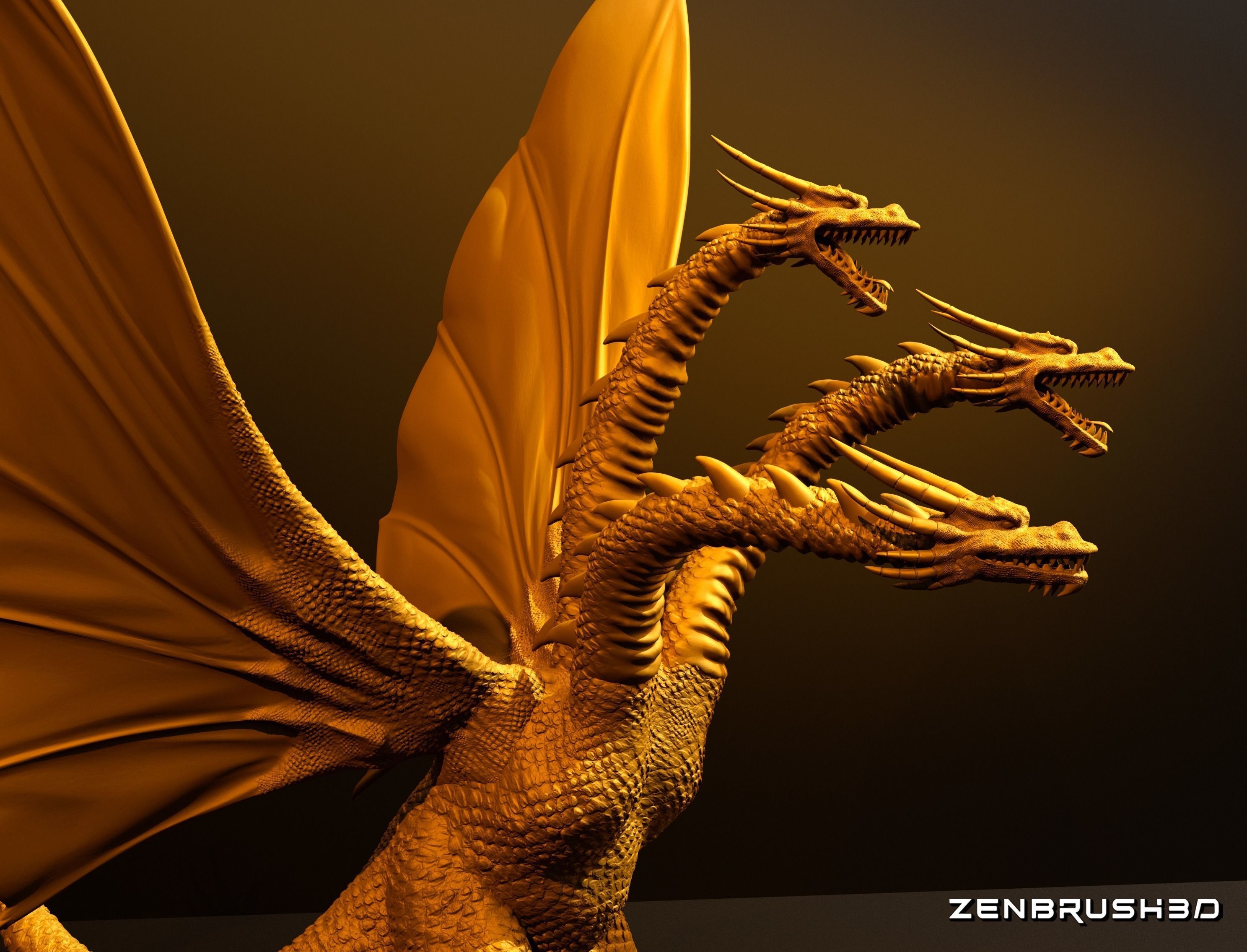 KING GHIDORAH 1991 - GODZILLA 3D print model_1