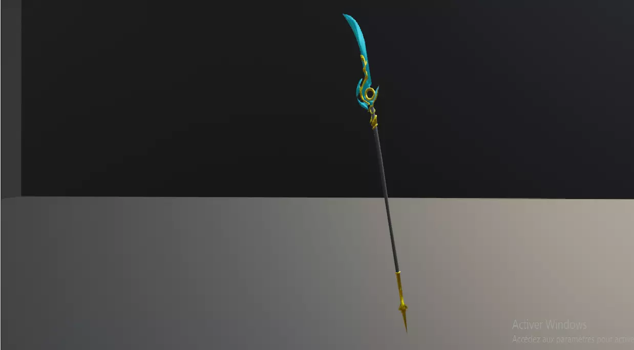 wepon sword with gold handle Free 3D model_0