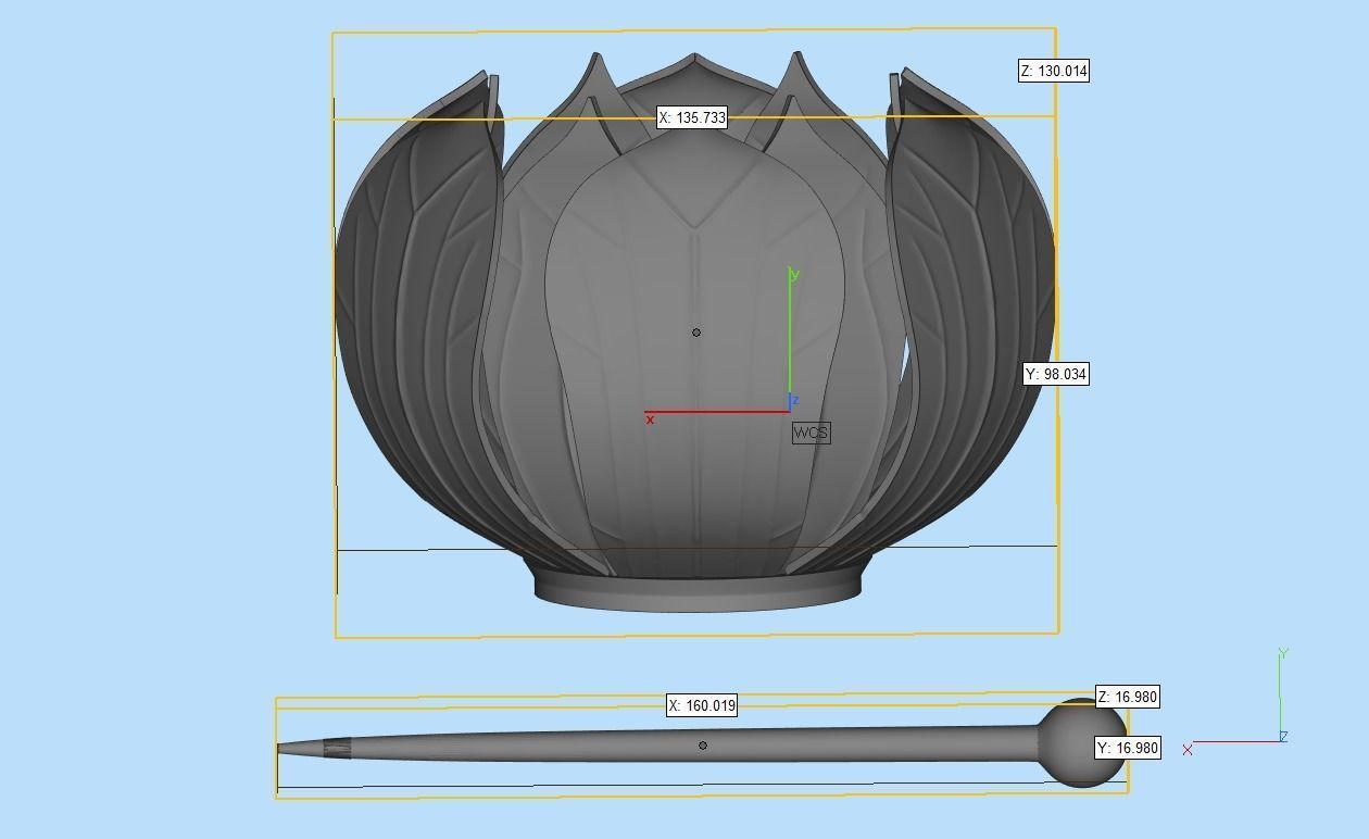 Chinese Ancient hairpin 3D print model_4