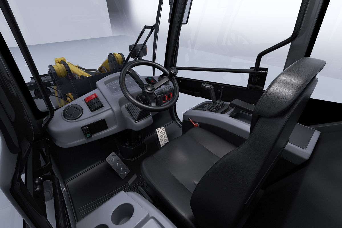 Komatsu WA70-7 Wheel Loader Rigged 3D model_20