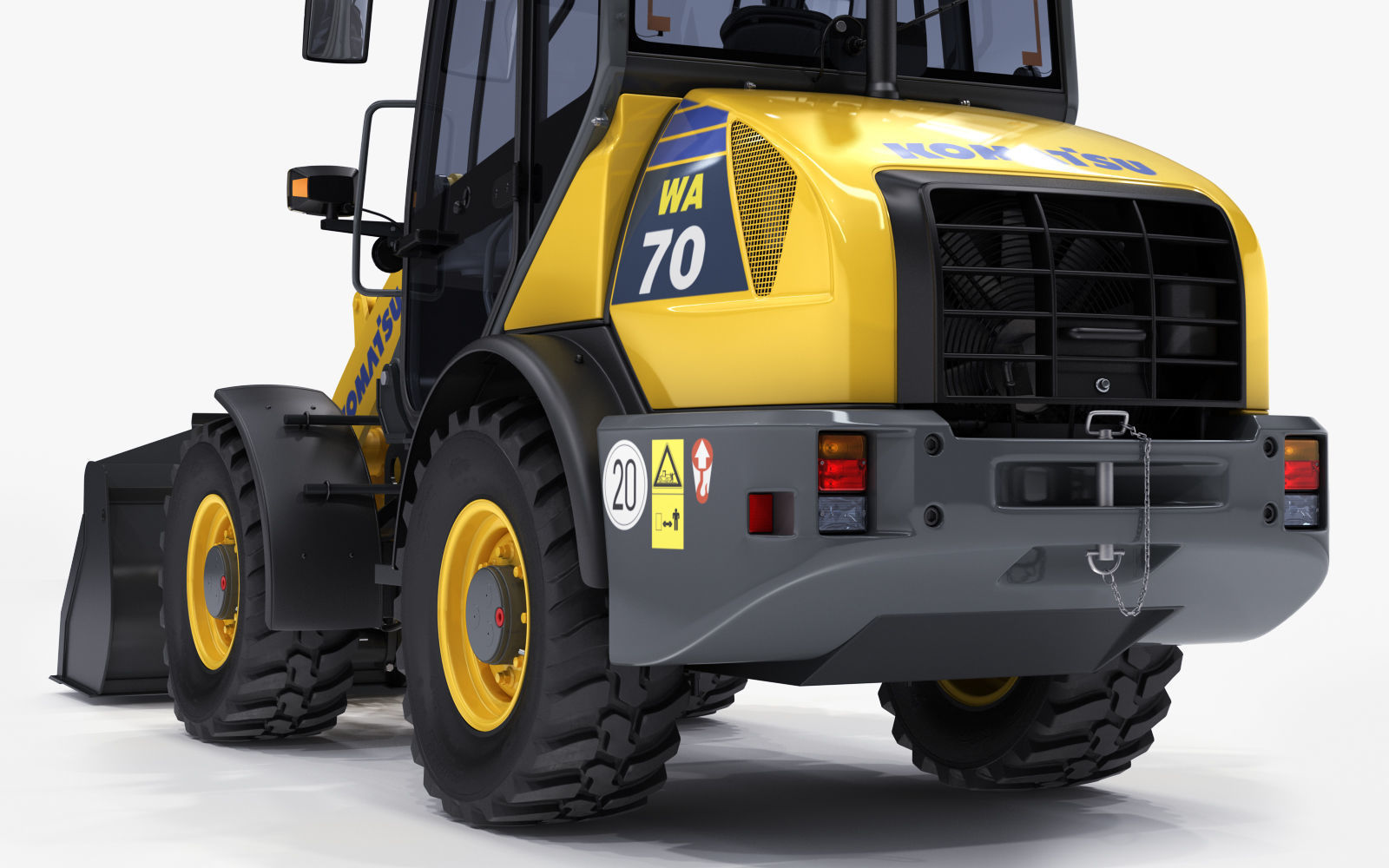 Komatsu WA70-7 Wheel Loader Rigged 3D model_16