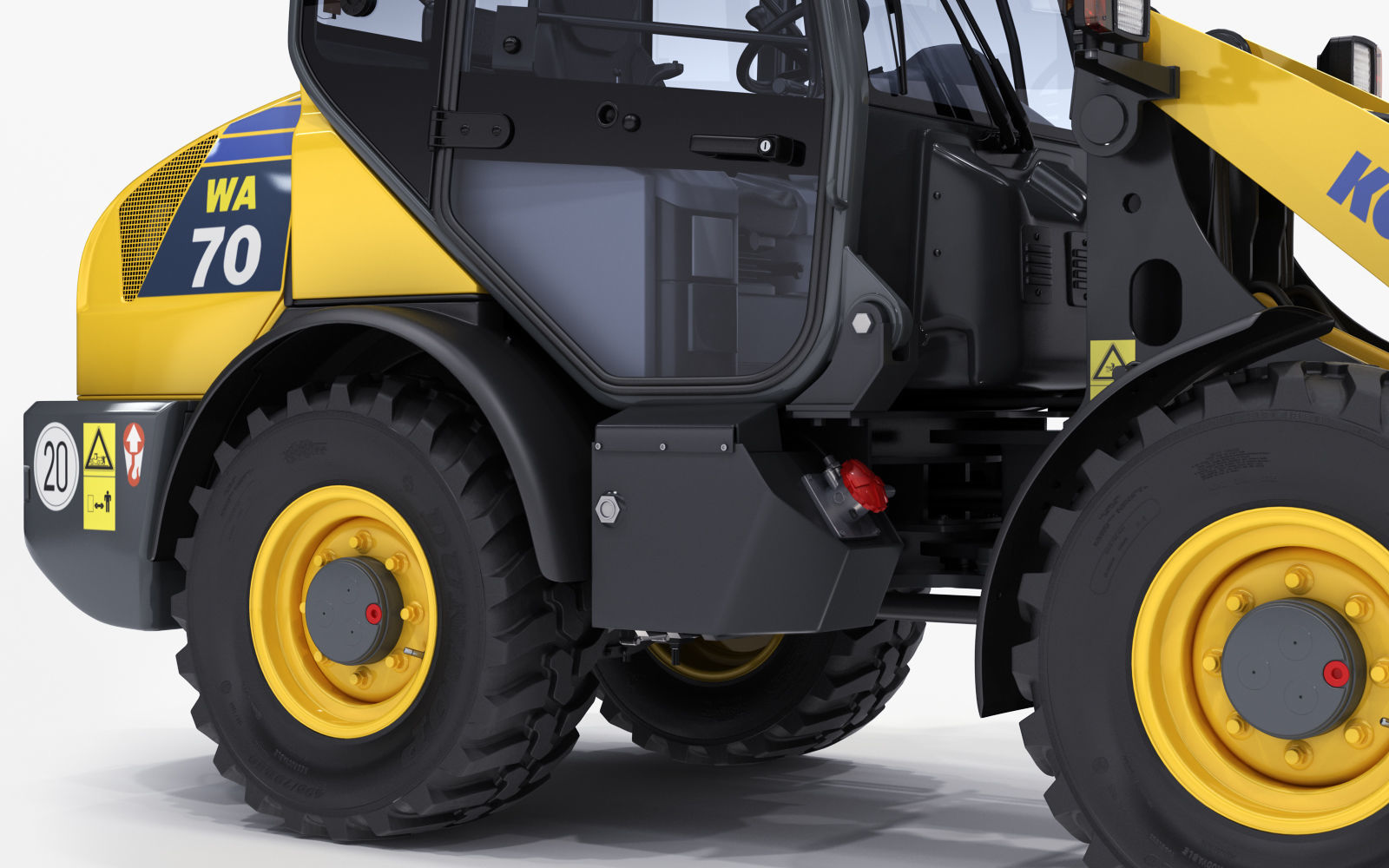 Komatsu WA70-7 Wheel Loader Rigged 3D model_18