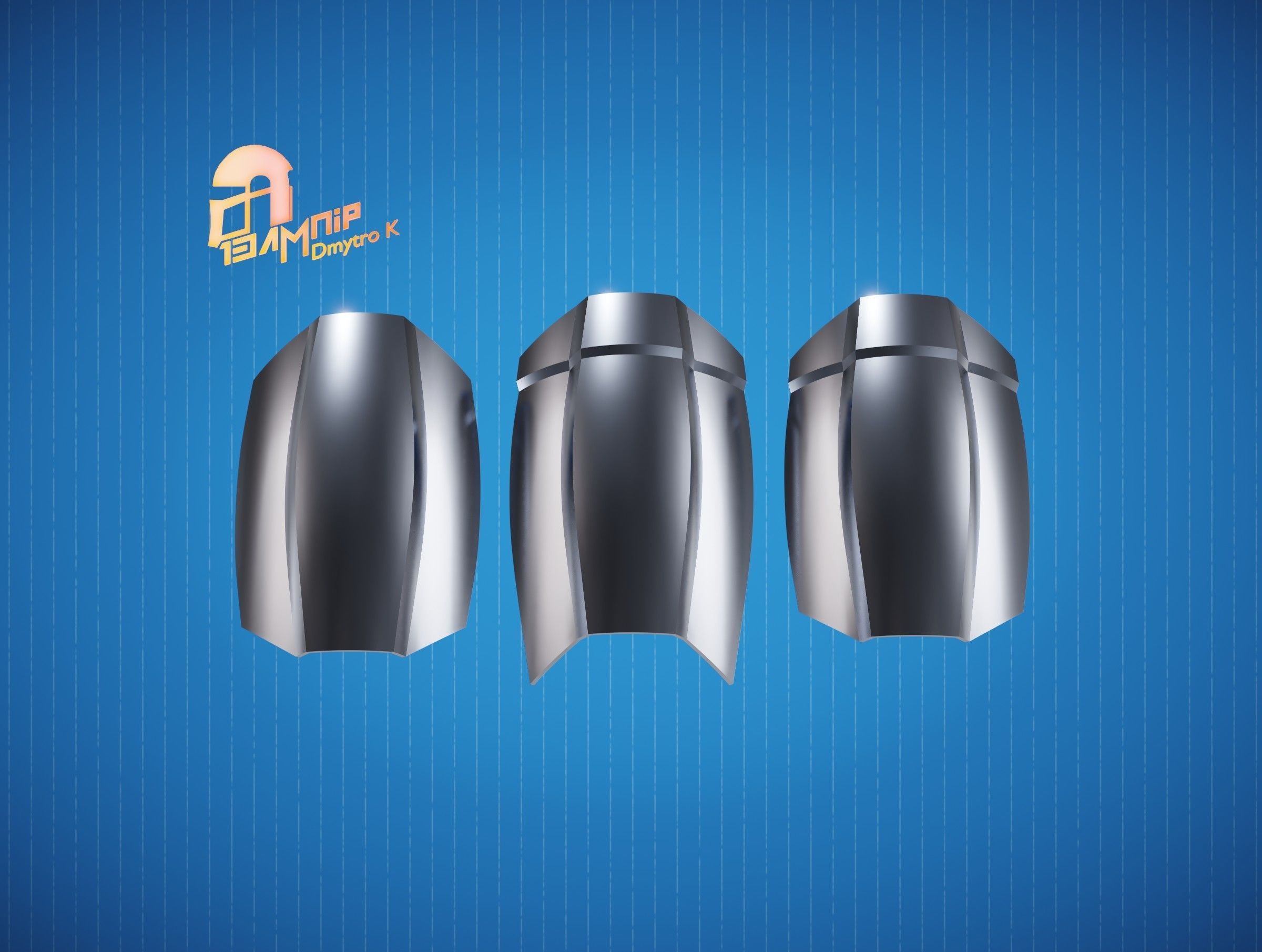 Custom Mandalorian Thigh Armor 1 3D print model_9