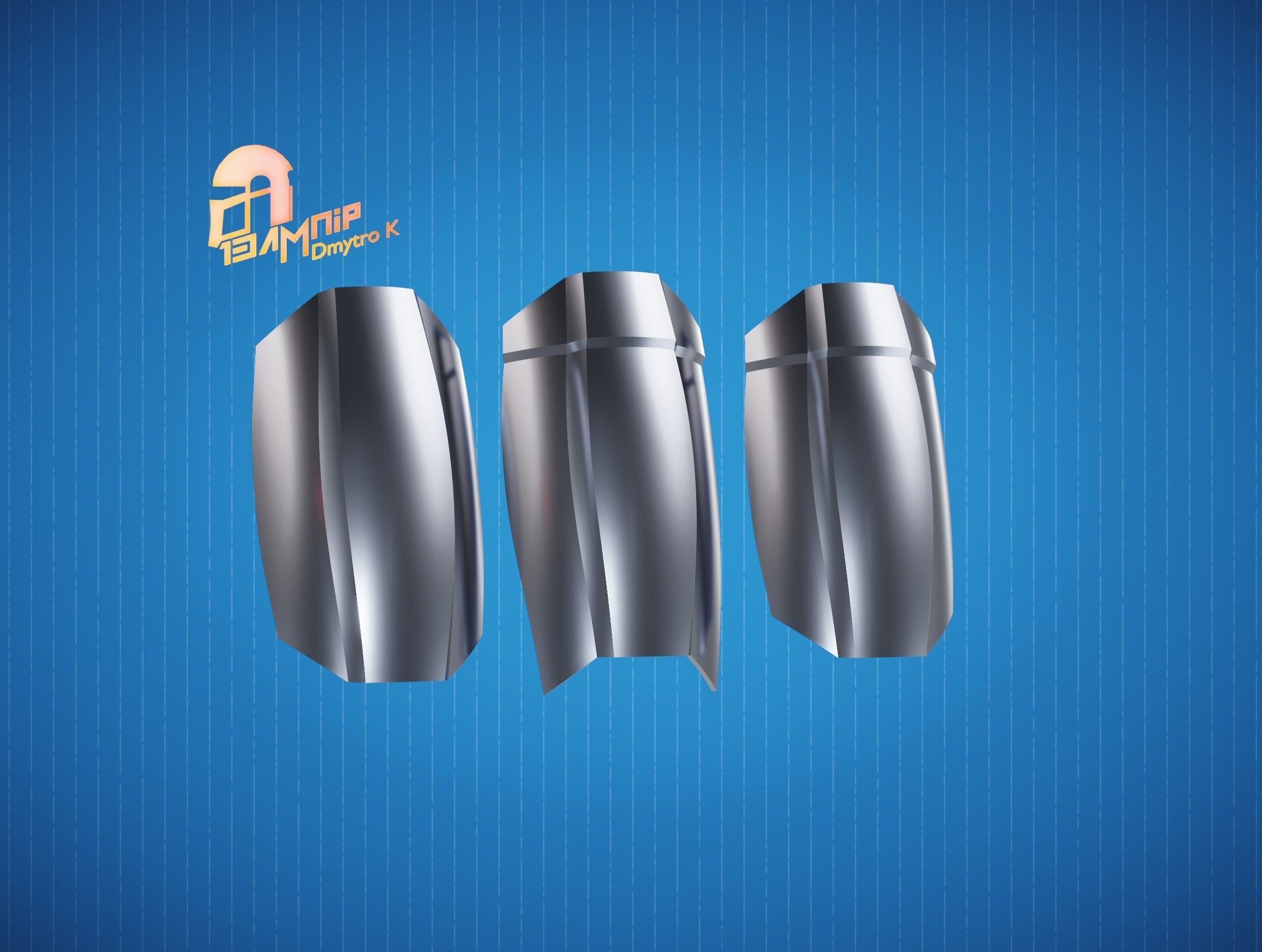 Custom Mandalorian Thigh Armor 1 3D print model_13