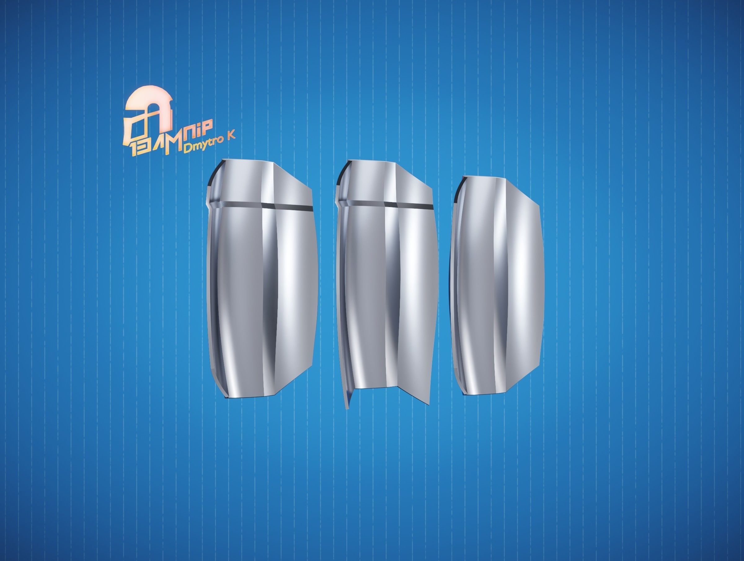 Custom Mandalorian Thigh Armor 1 3D print model_3