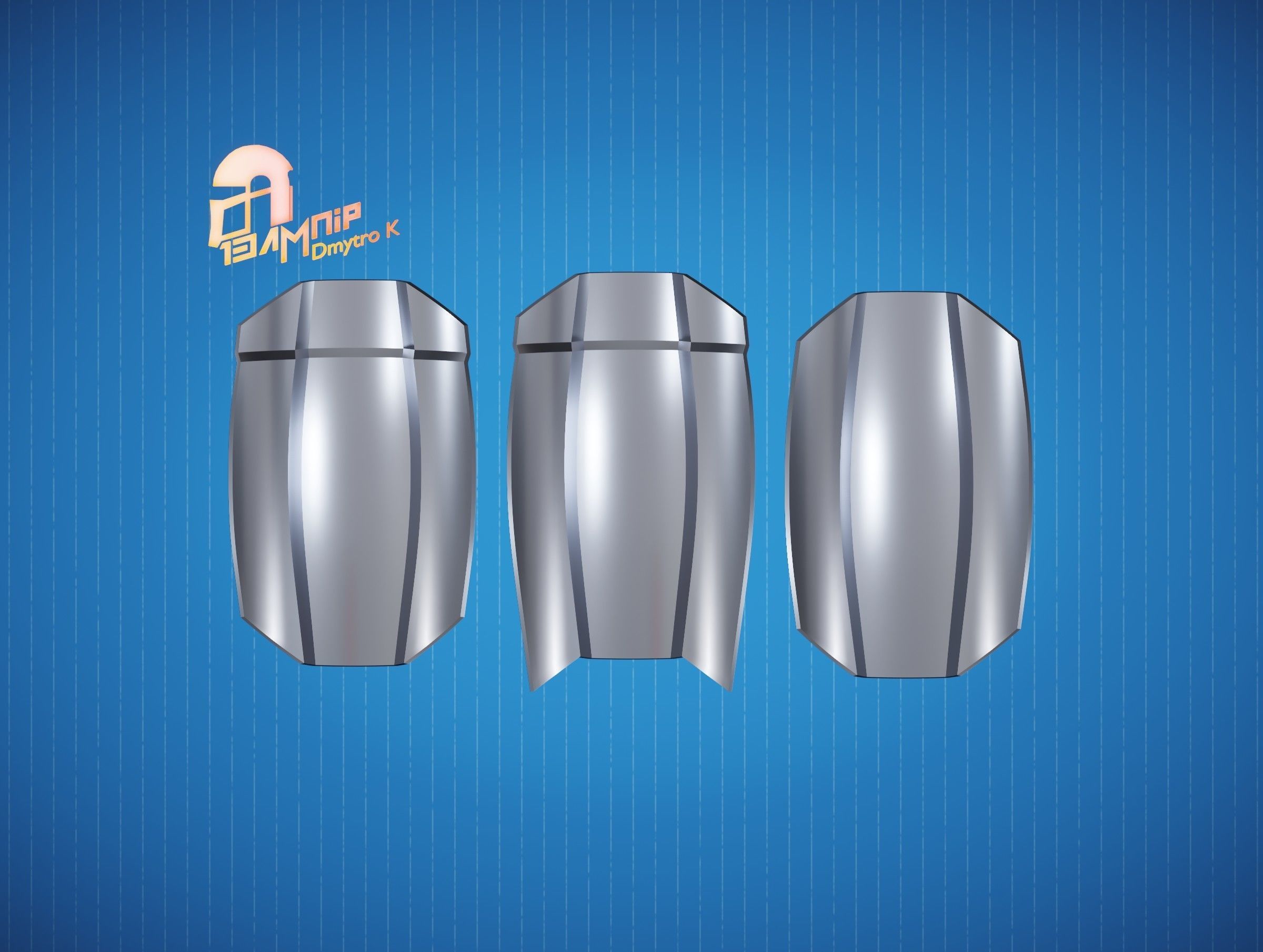 Custom Mandalorian Thigh Armor 1 3D print model_4