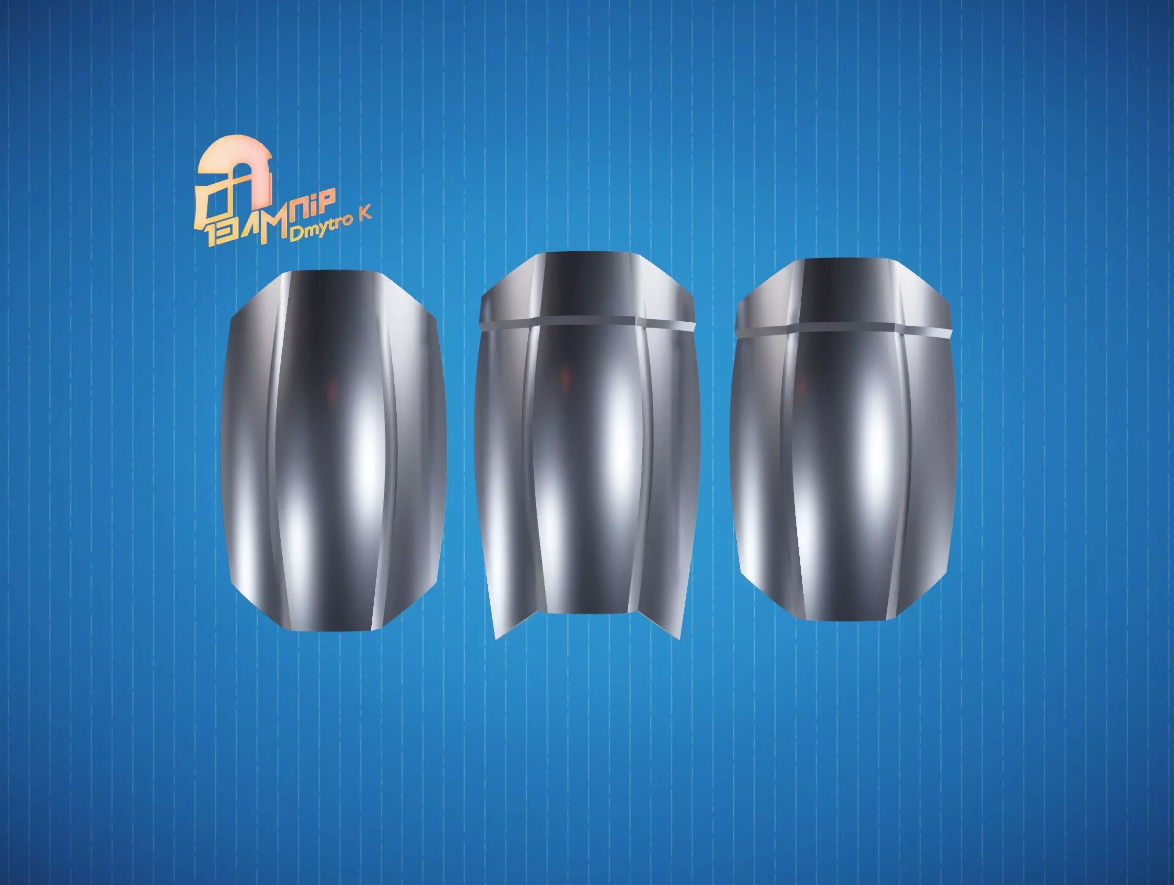 Custom Mandalorian Thigh Armor 1 3D print model_0