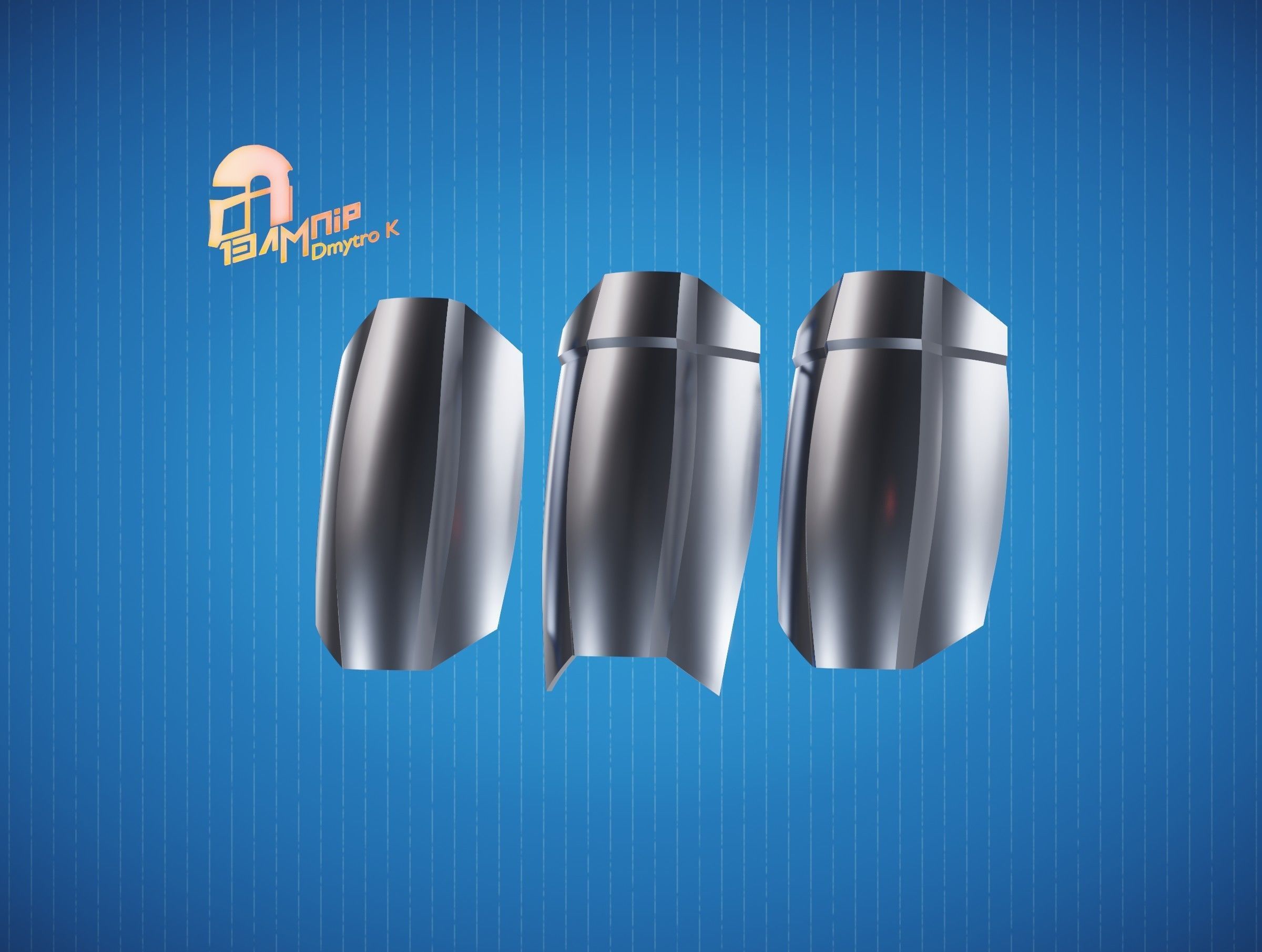 Custom Mandalorian Thigh Armor 1 3D print model_12