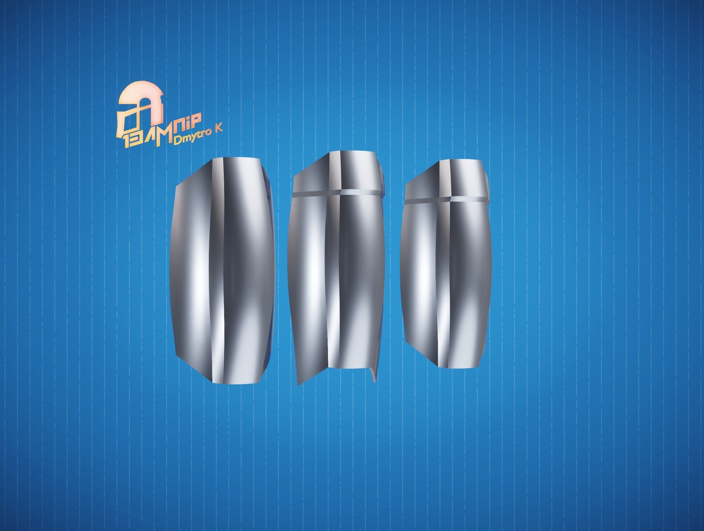 Custom Mandalorian Thigh Armor 1 3D print model_7