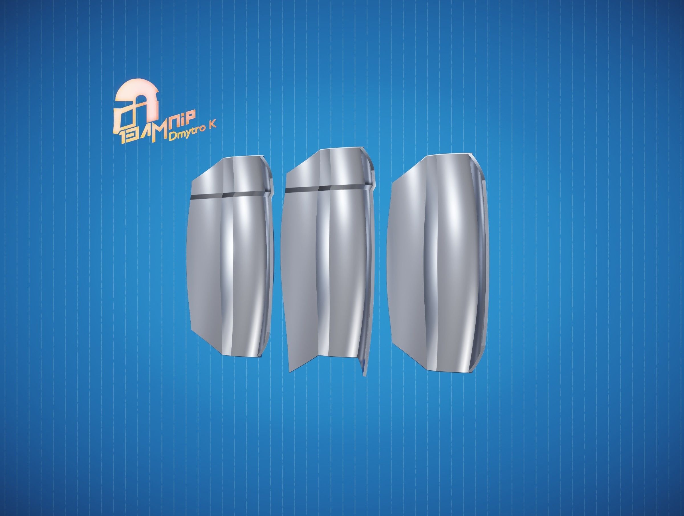 Custom Mandalorian Thigh Armor 1 3D print model_5