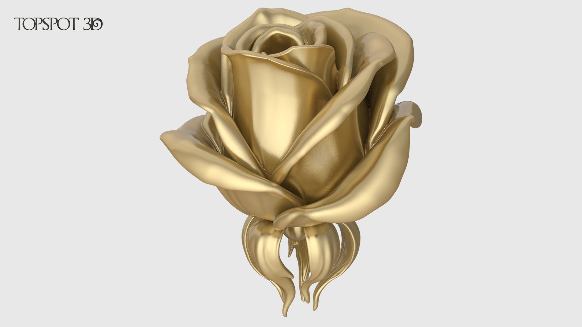 Rose Buds And Leaves Set 3D print model_15