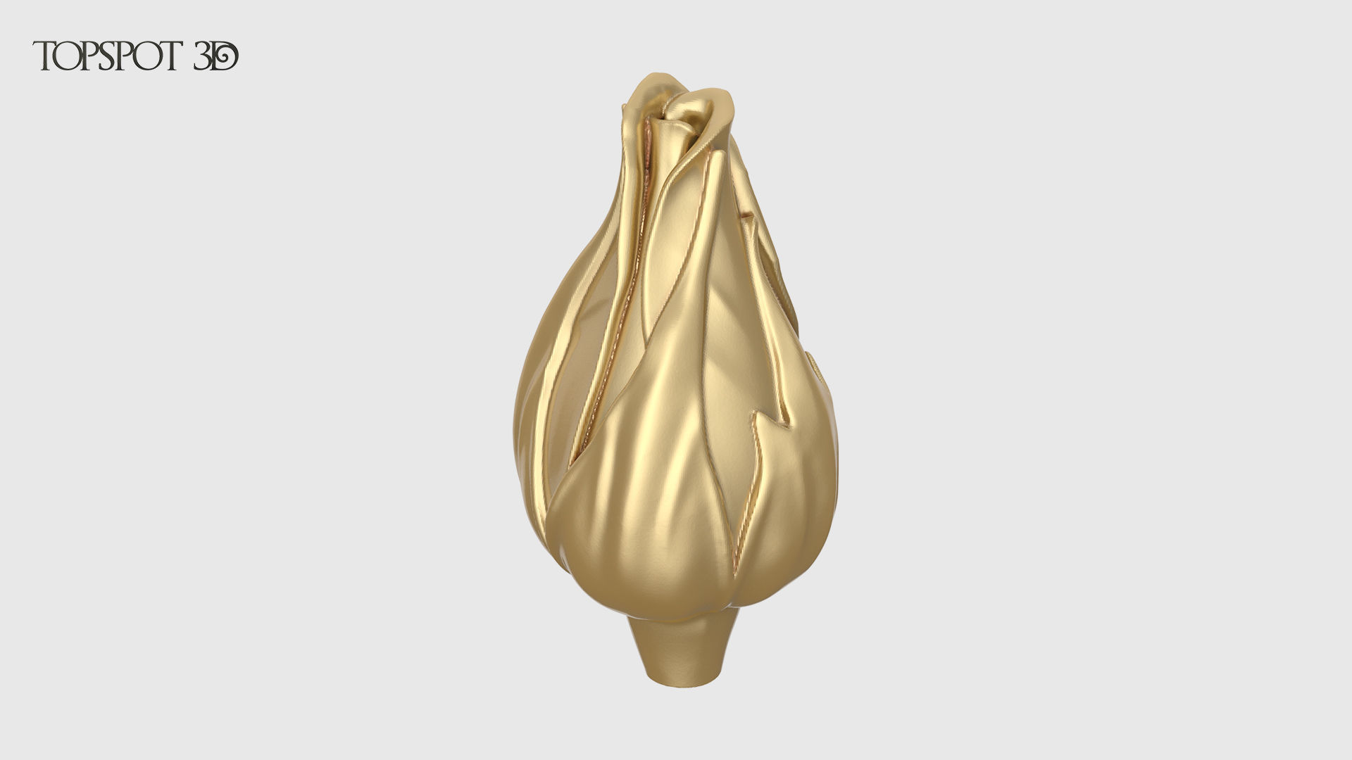 Rose Buds And Leaves Set 3D print model_11