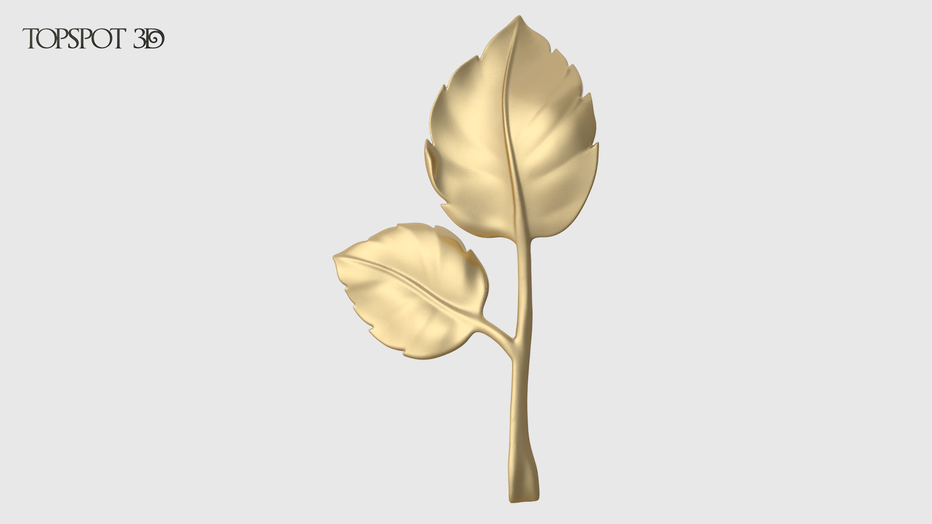 Rose Buds And Leaves Set 3D print model_22