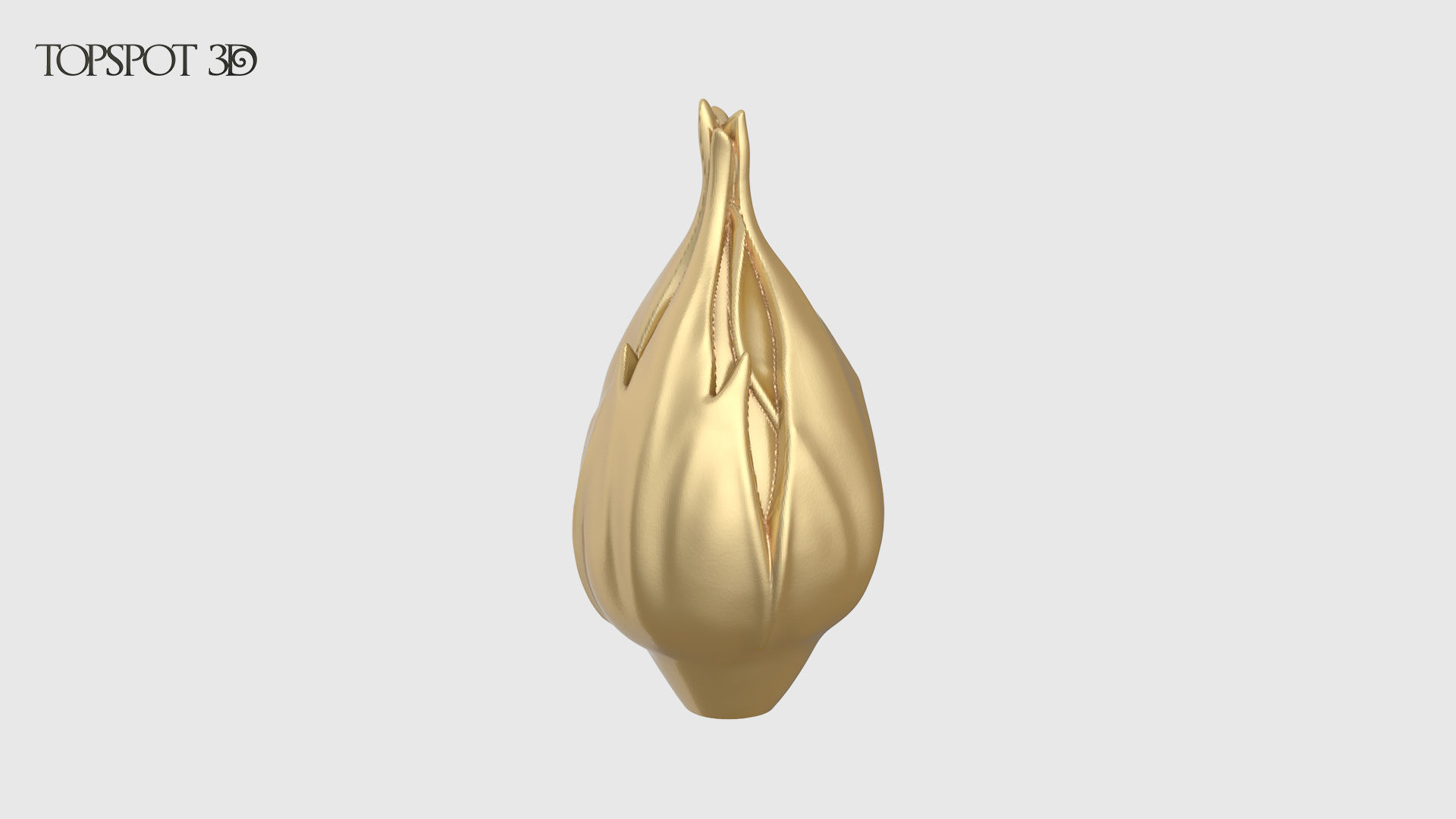 Rose Buds And Leaves Set 3D print model_10