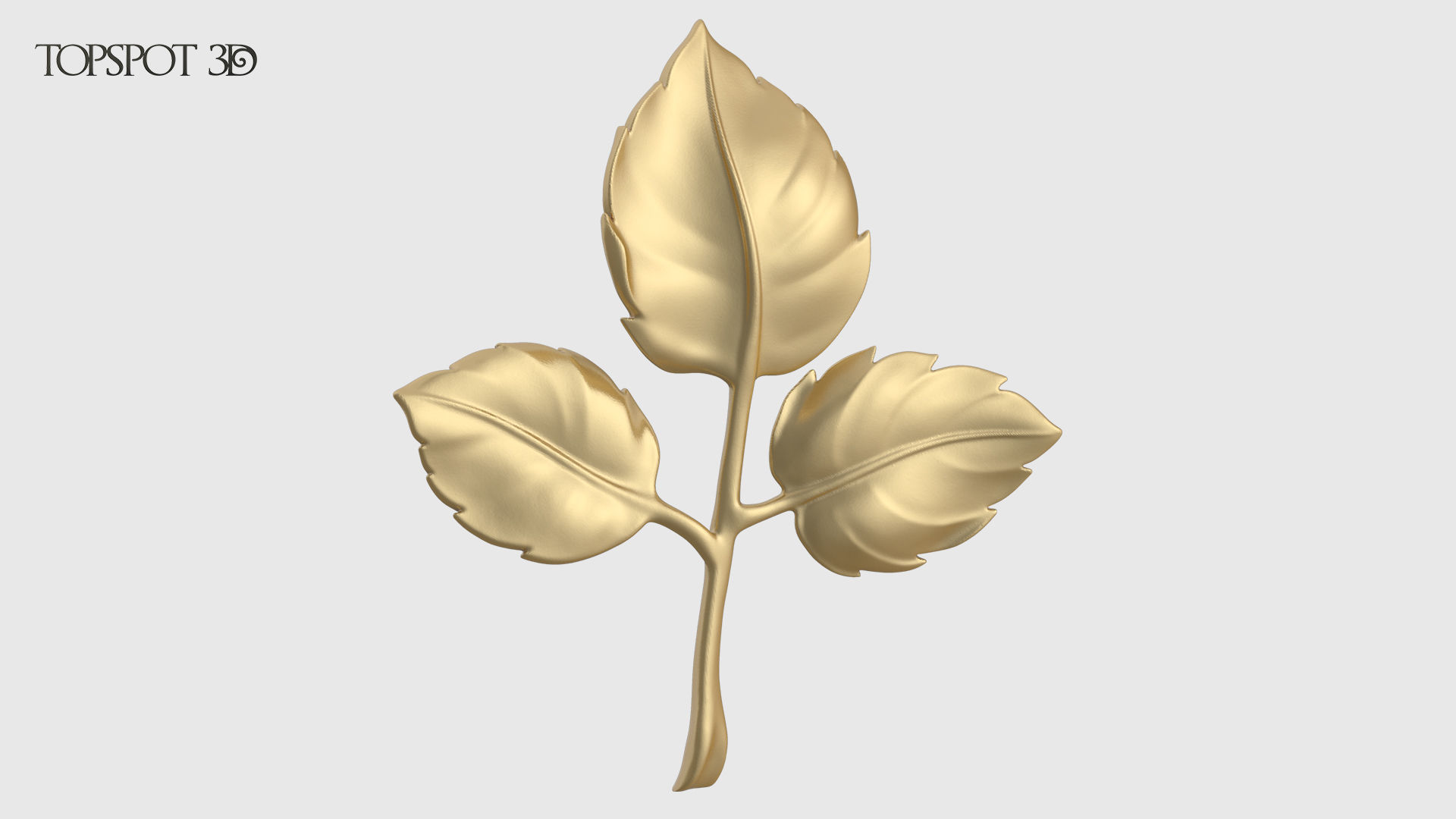 Rose Buds And Leaves Set 3D print model_30