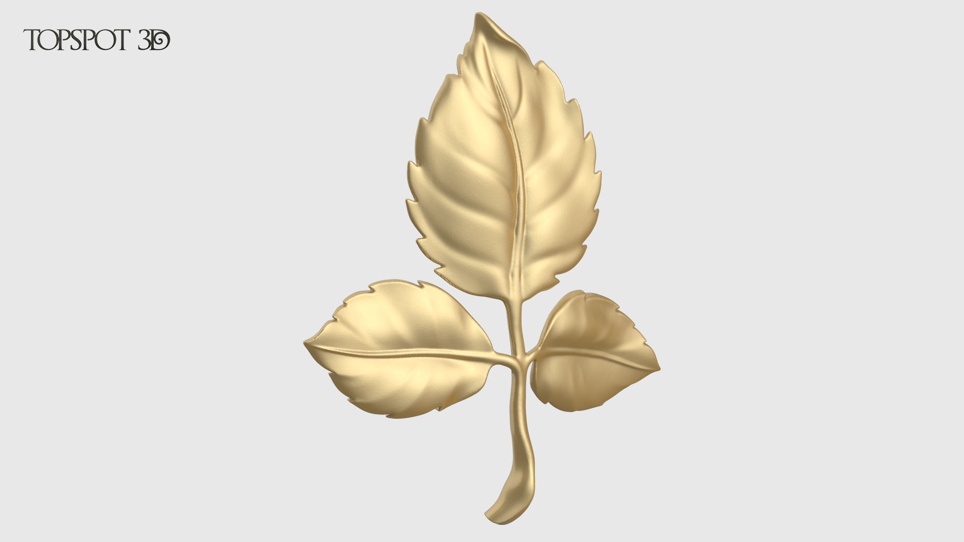 Rose Buds And Leaves Set 3D print model_26