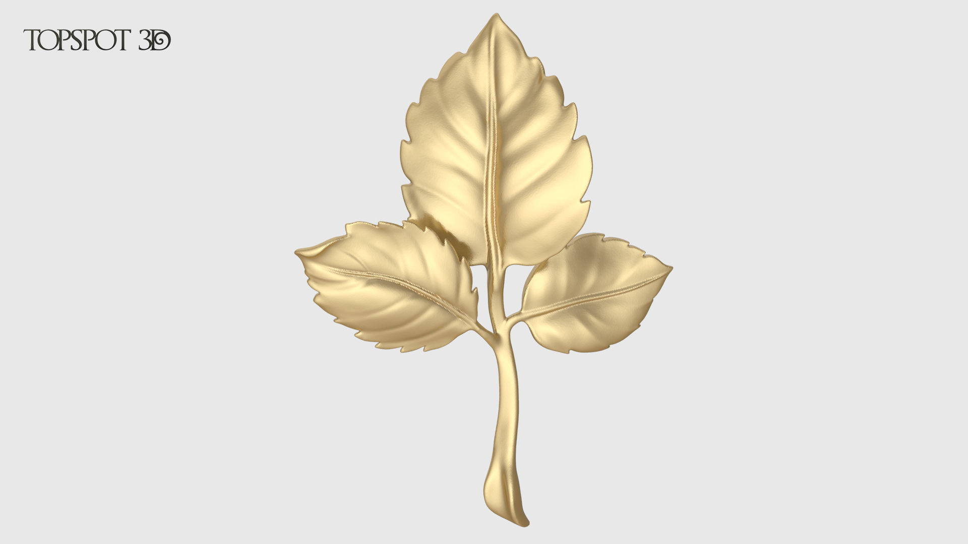 Rose Buds And Leaves Set 3D print model_28