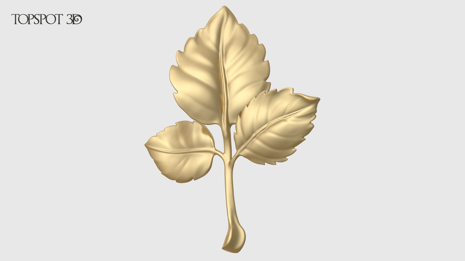 Rose Buds And Leaves Set 3D print model_29