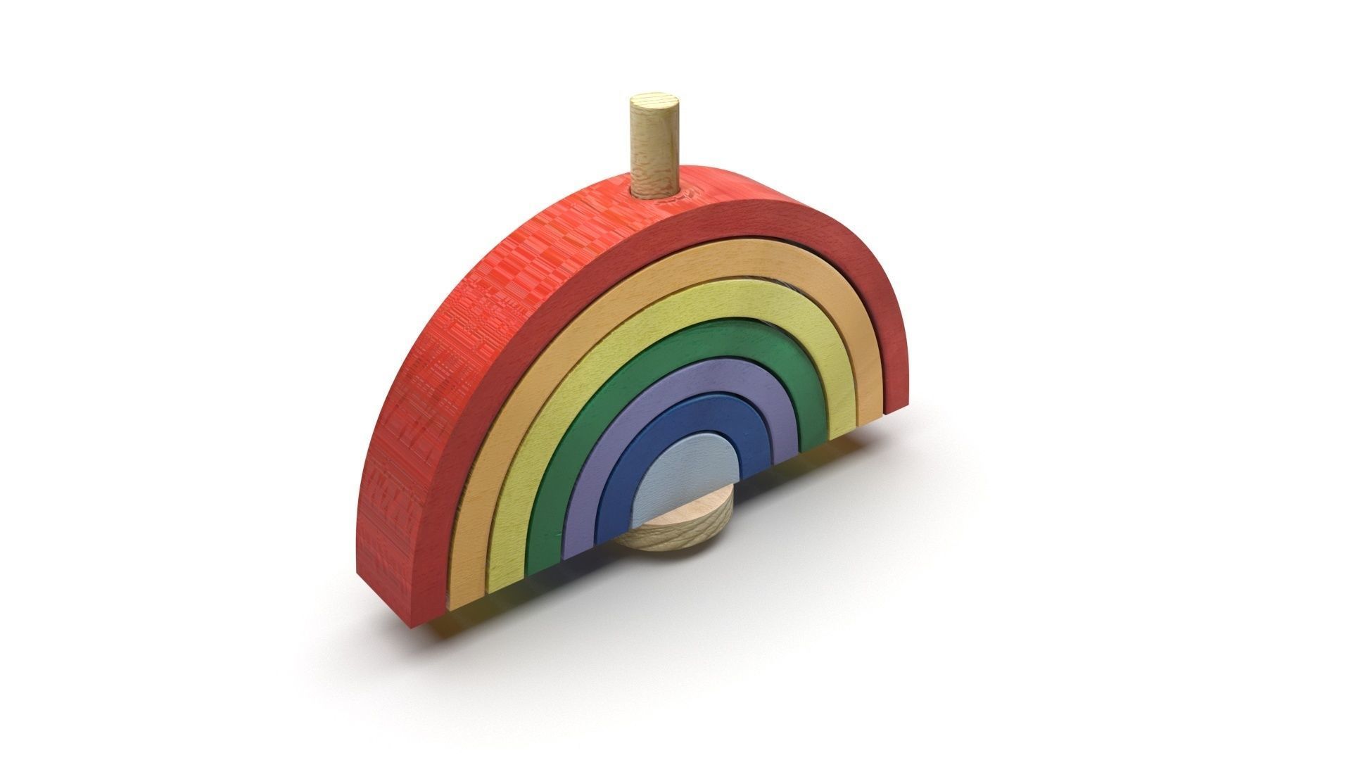 Rainbow Arc Puzzle Toy 3D model_3
