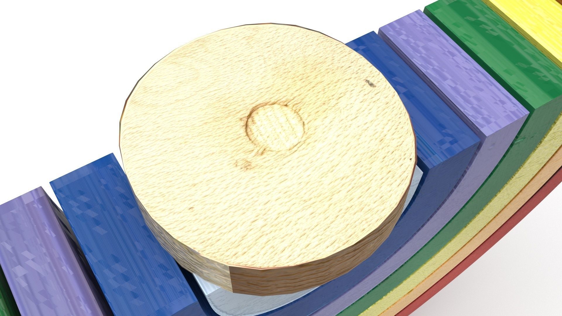 Rainbow Arc Puzzle Toy 3D model_10