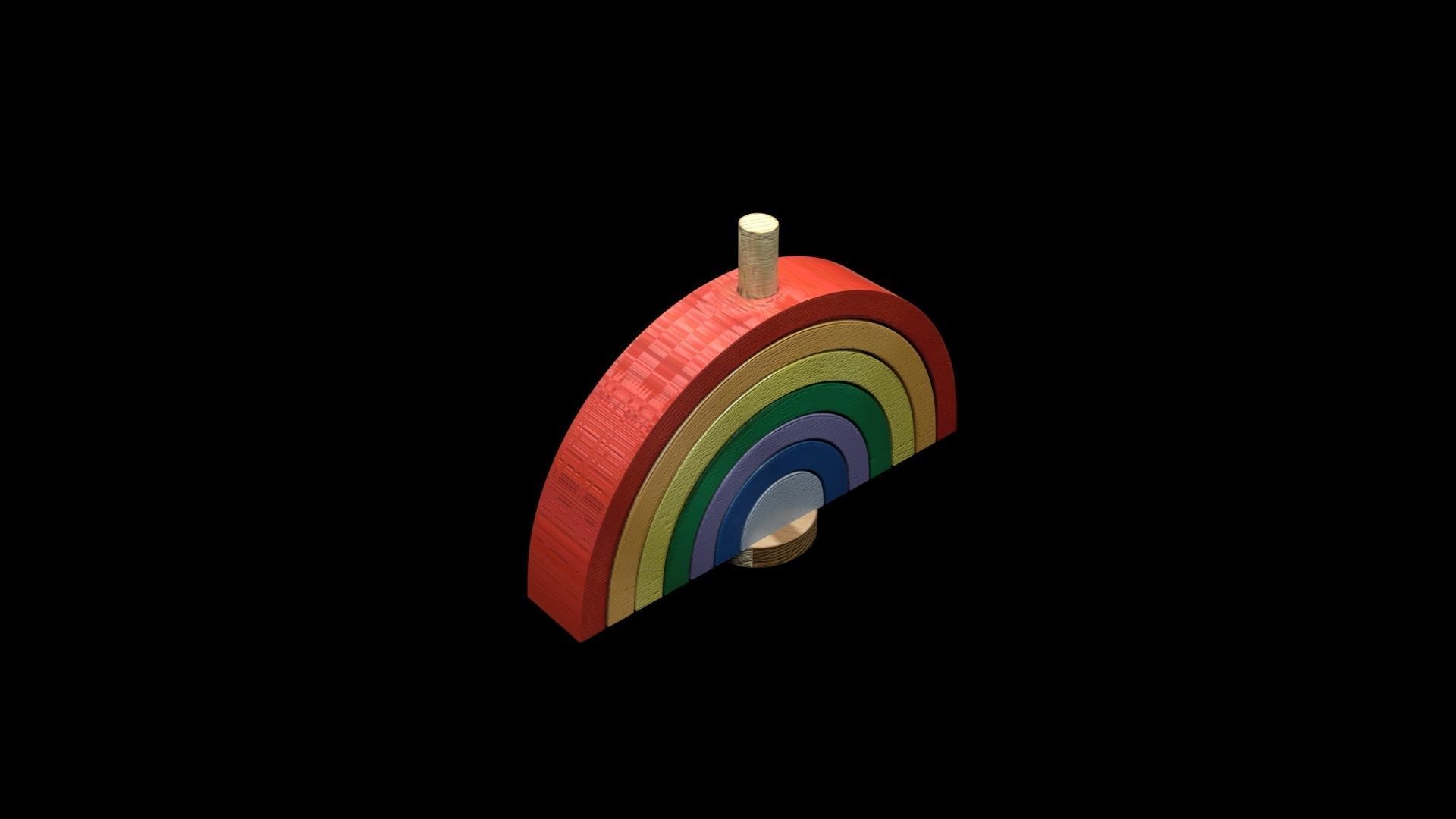 Rainbow Arc Puzzle Toy 3D model_14