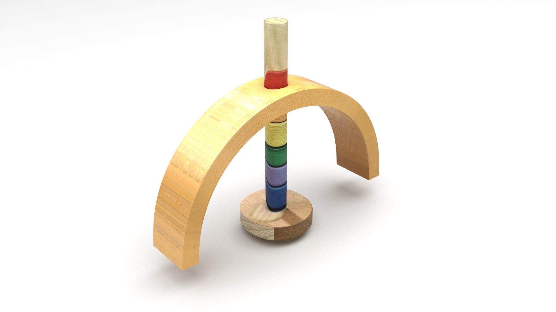 Rainbow Arc Puzzle Toy 3D model_6