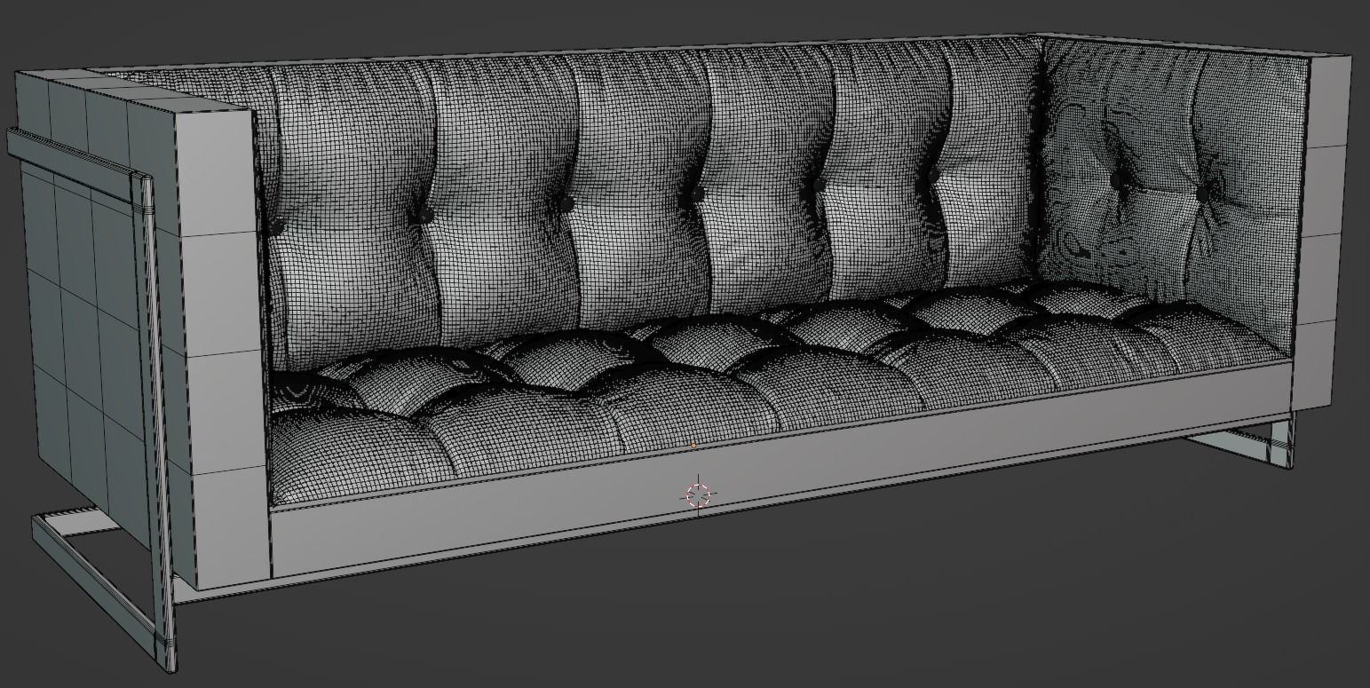 Fluffy Couch 3D model_13