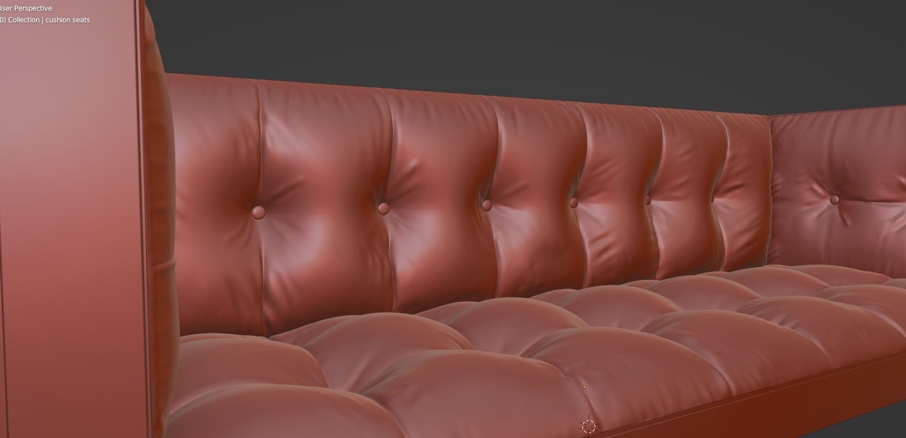 Fluffy Couch 3D model_2