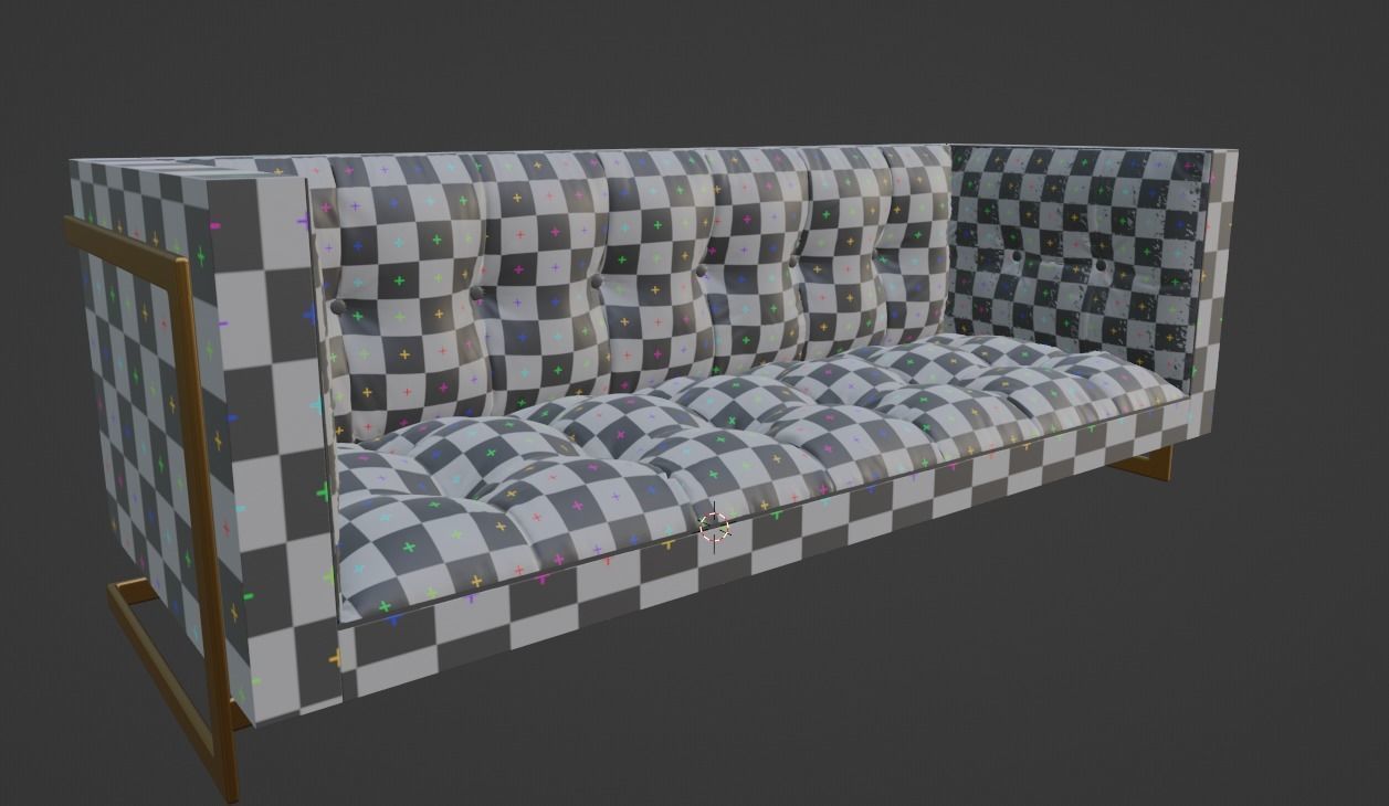Fluffy Couch 3D model_7