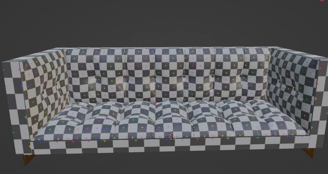 Fluffy Couch 3D model_8