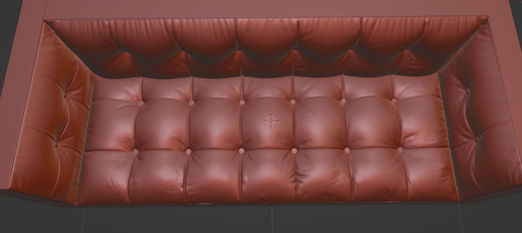 Fluffy Couch 3D model_5