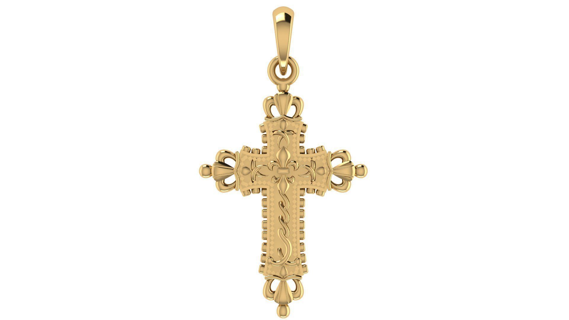 CROSS PENDANT CR194 3D print model_1
