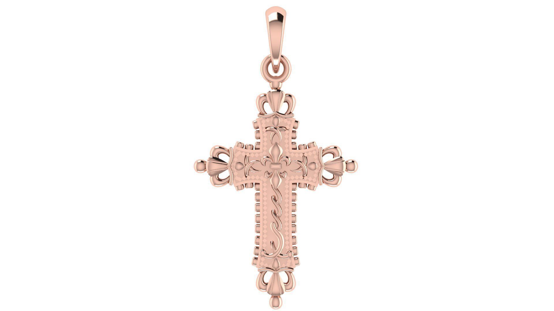 CROSS PENDANT CR194 3D print model_7