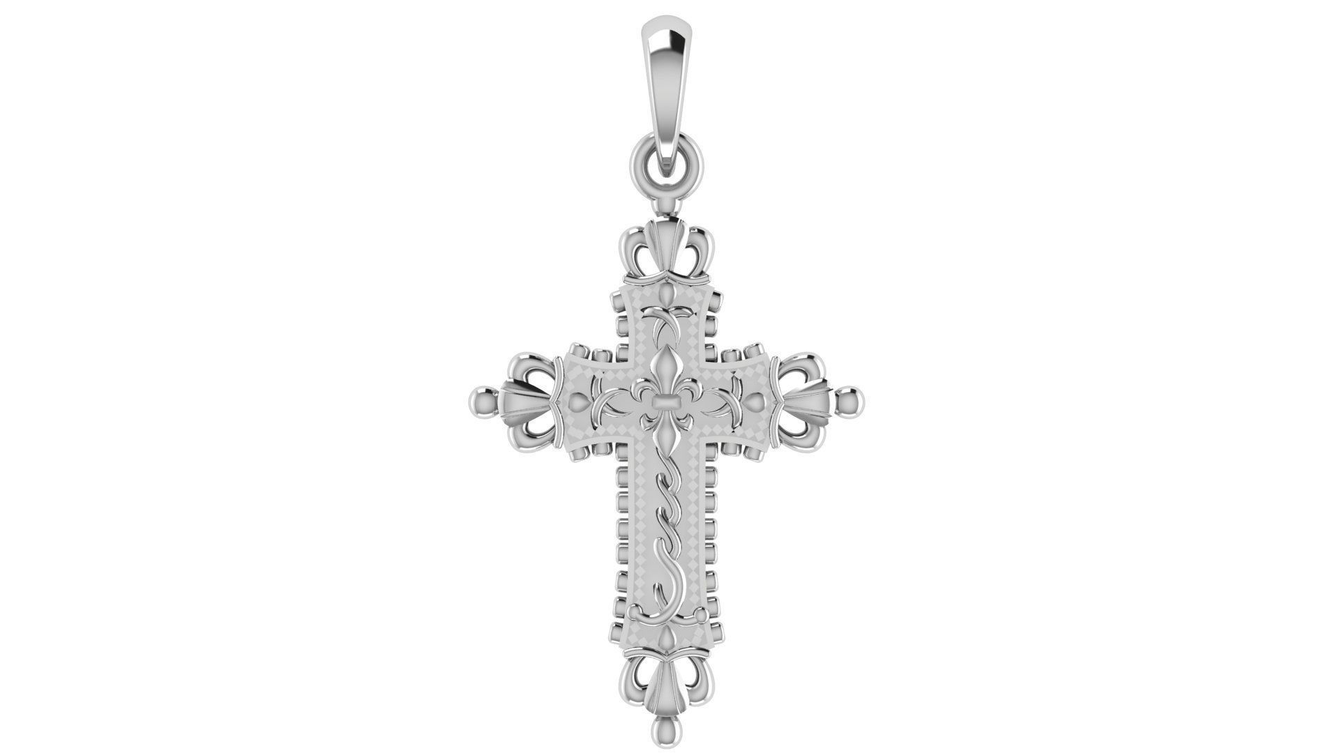 CROSS PENDANT CR194 3D print model_5