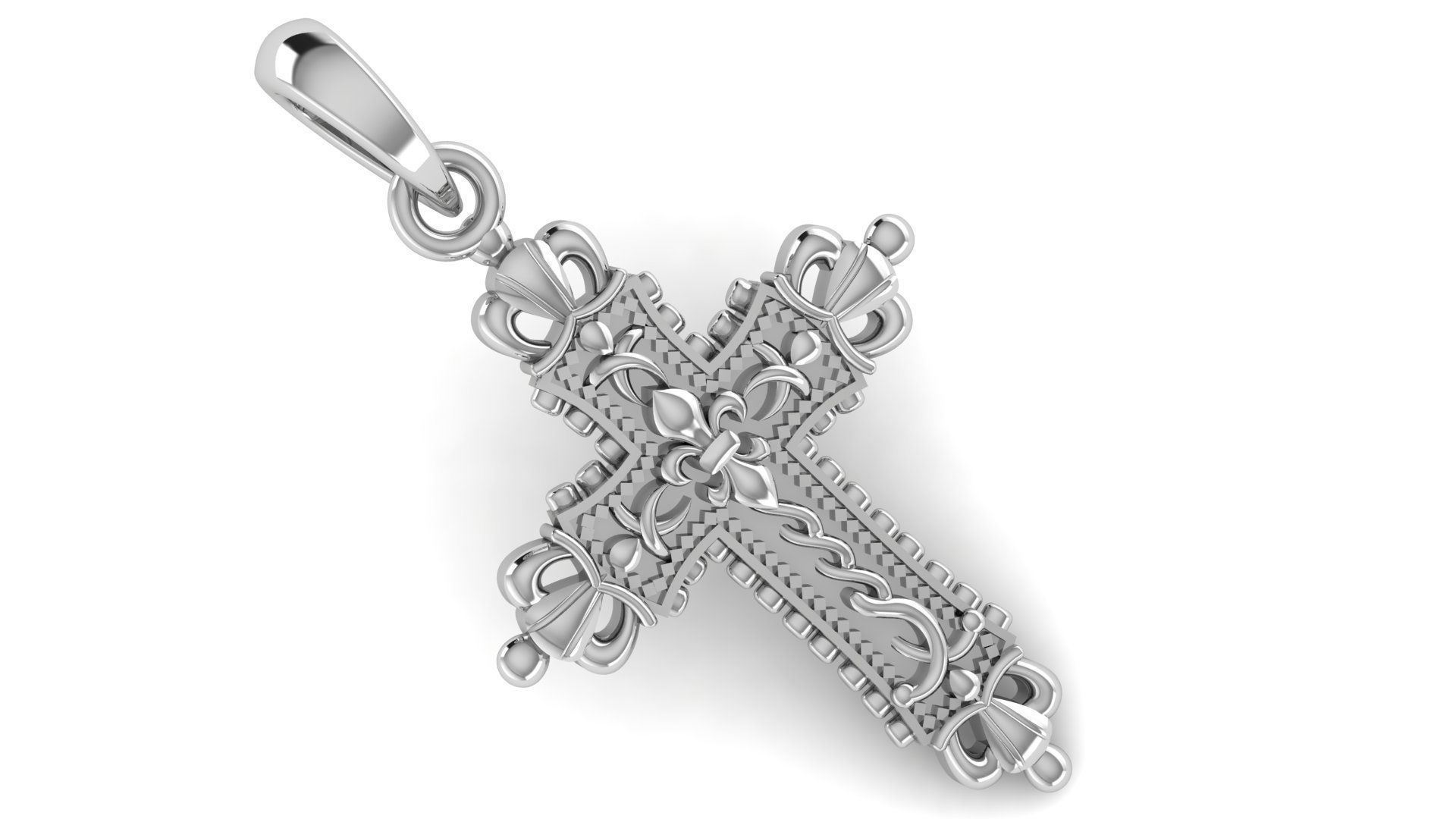 CROSS PENDANT CR194 3D print model_2