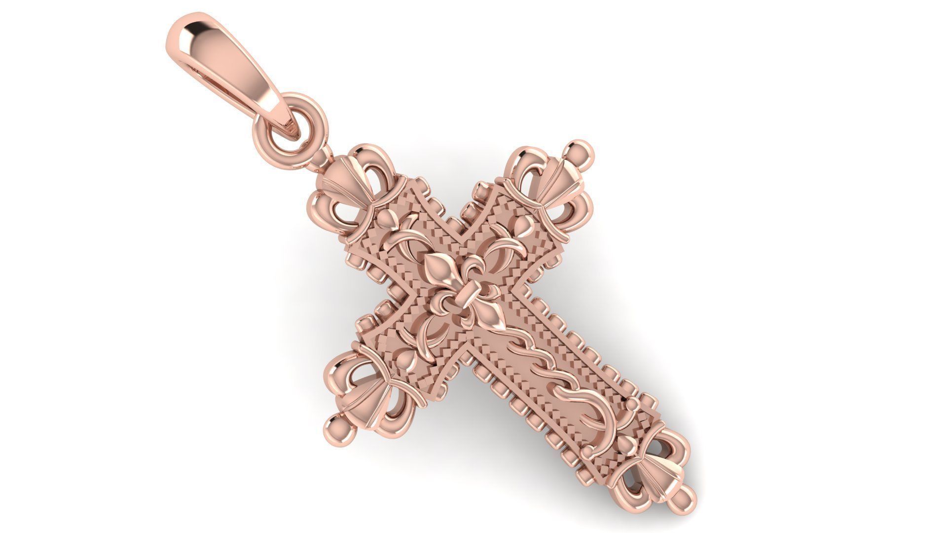 CROSS PENDANT CR194 3D print model_3
