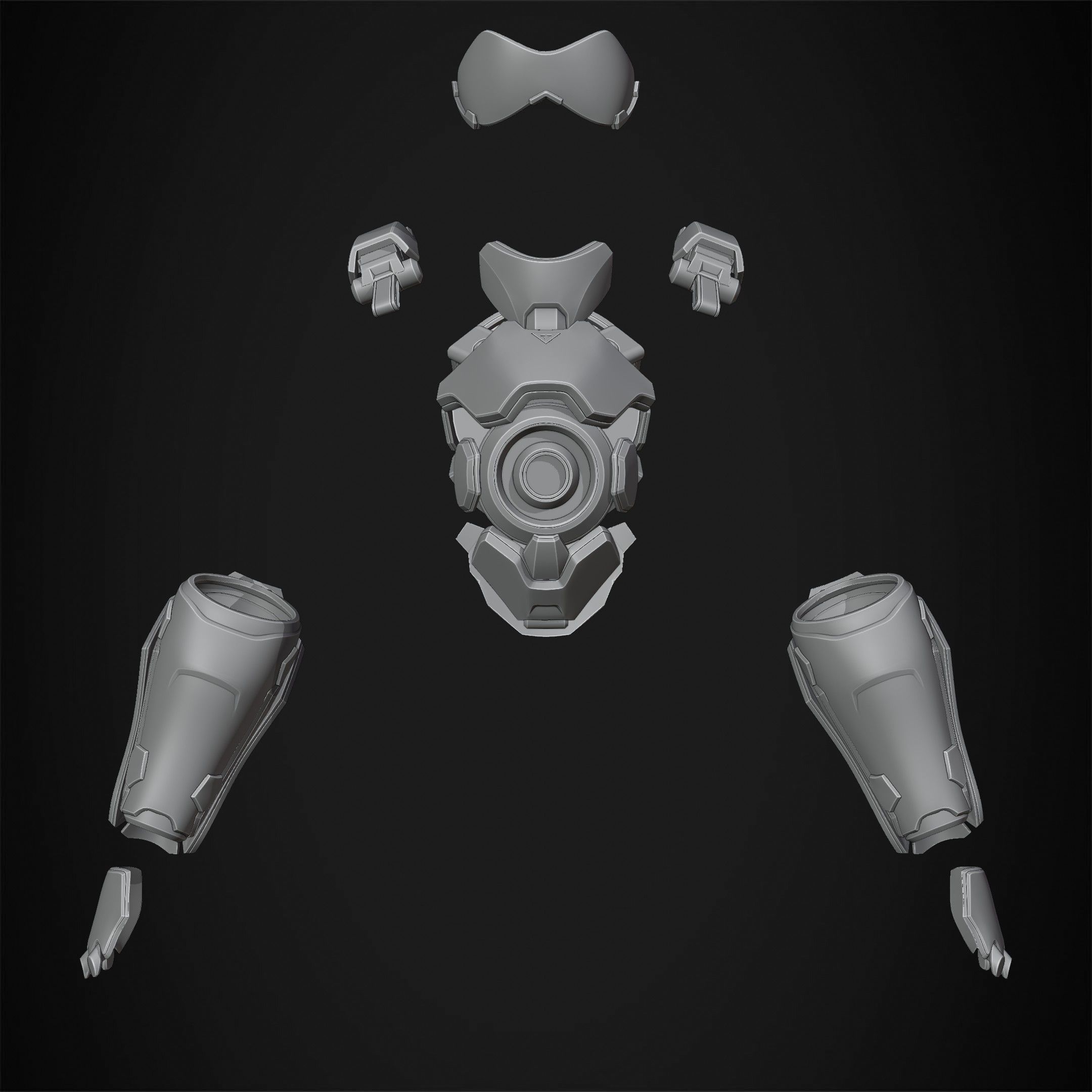 Overwatch 2 Tracer Armor and Mask for Cosplay 3D print model_9