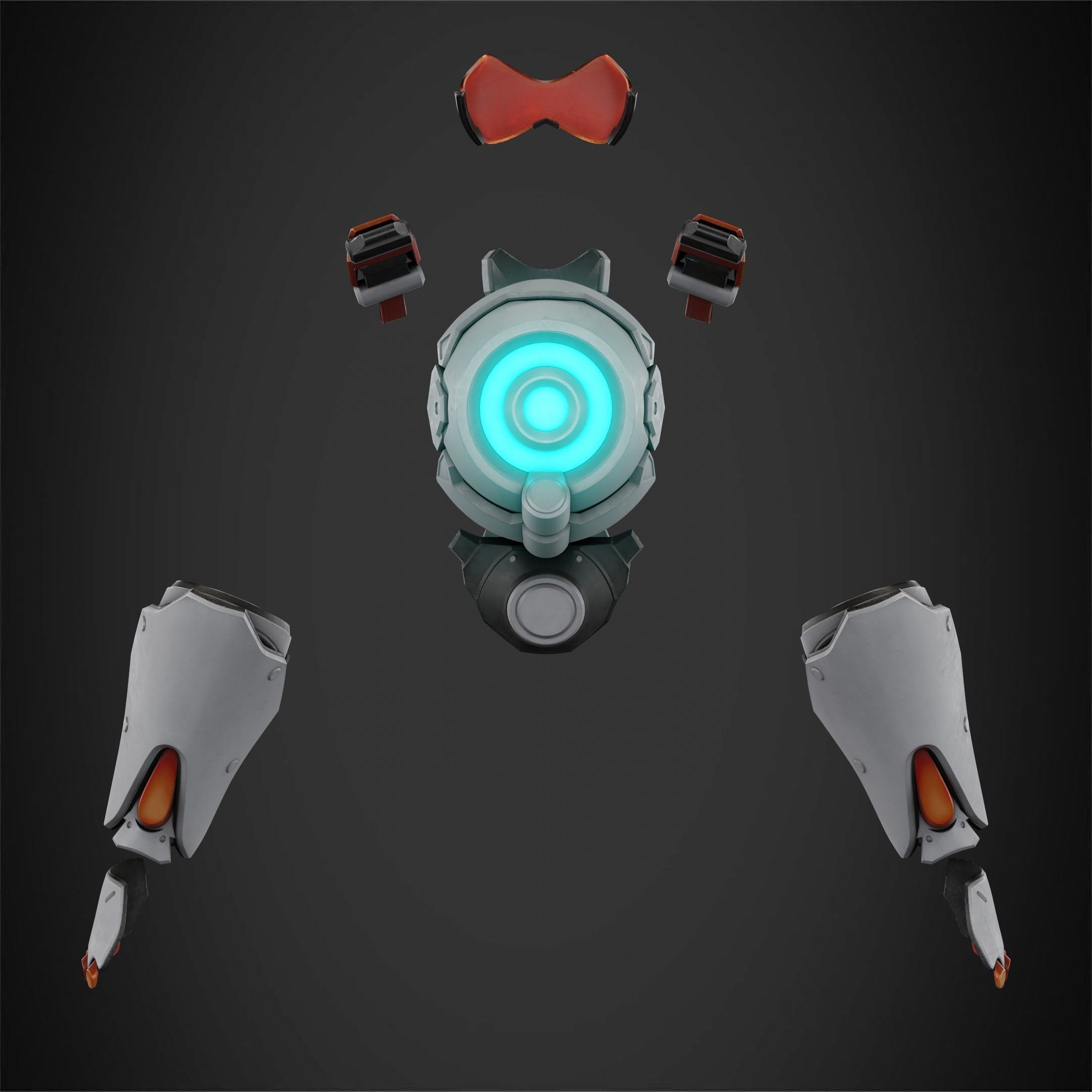 Overwatch 2 Tracer Armor and Mask for Cosplay 3D print model_6