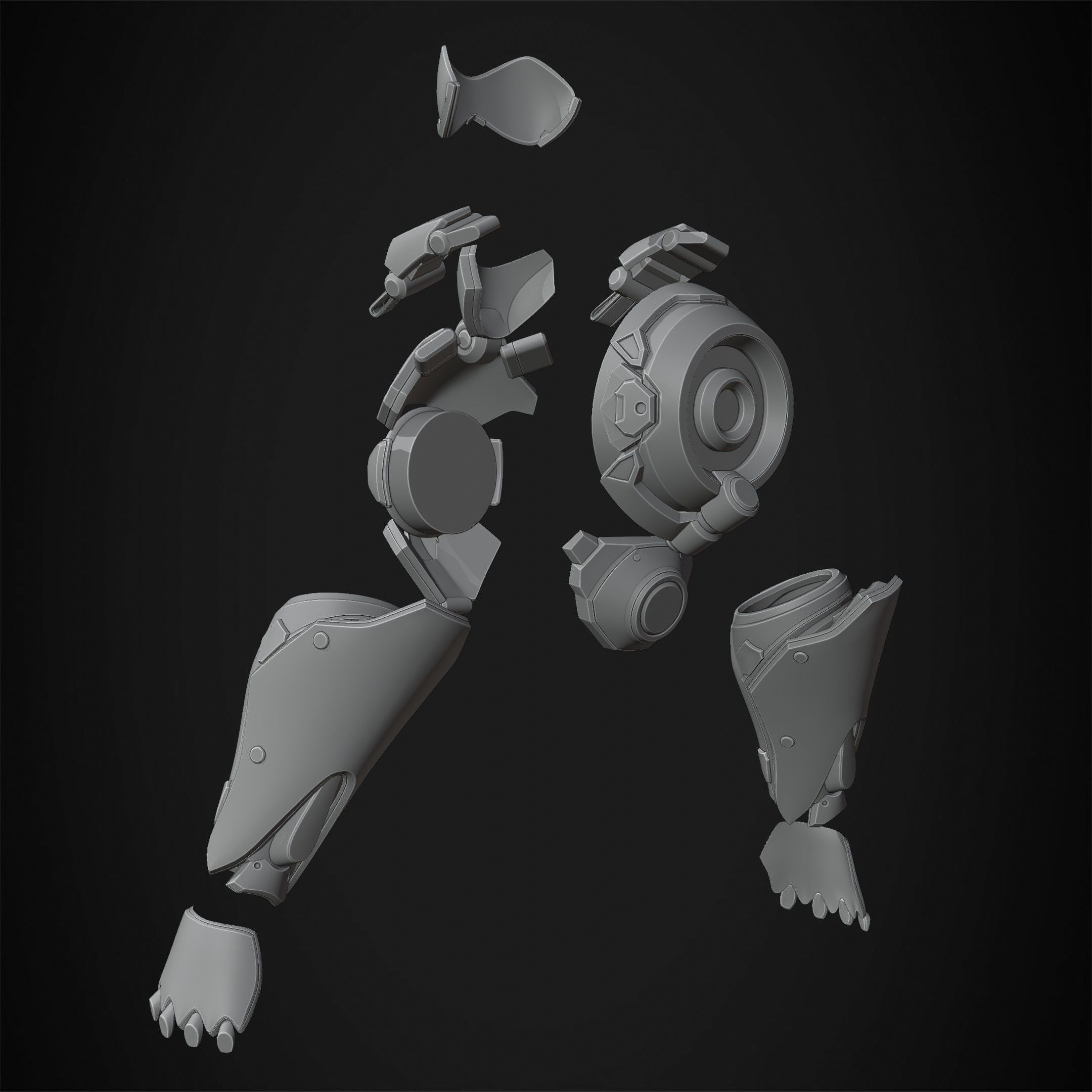 Overwatch 2 Tracer Armor and Mask for Cosplay 3D print model_16