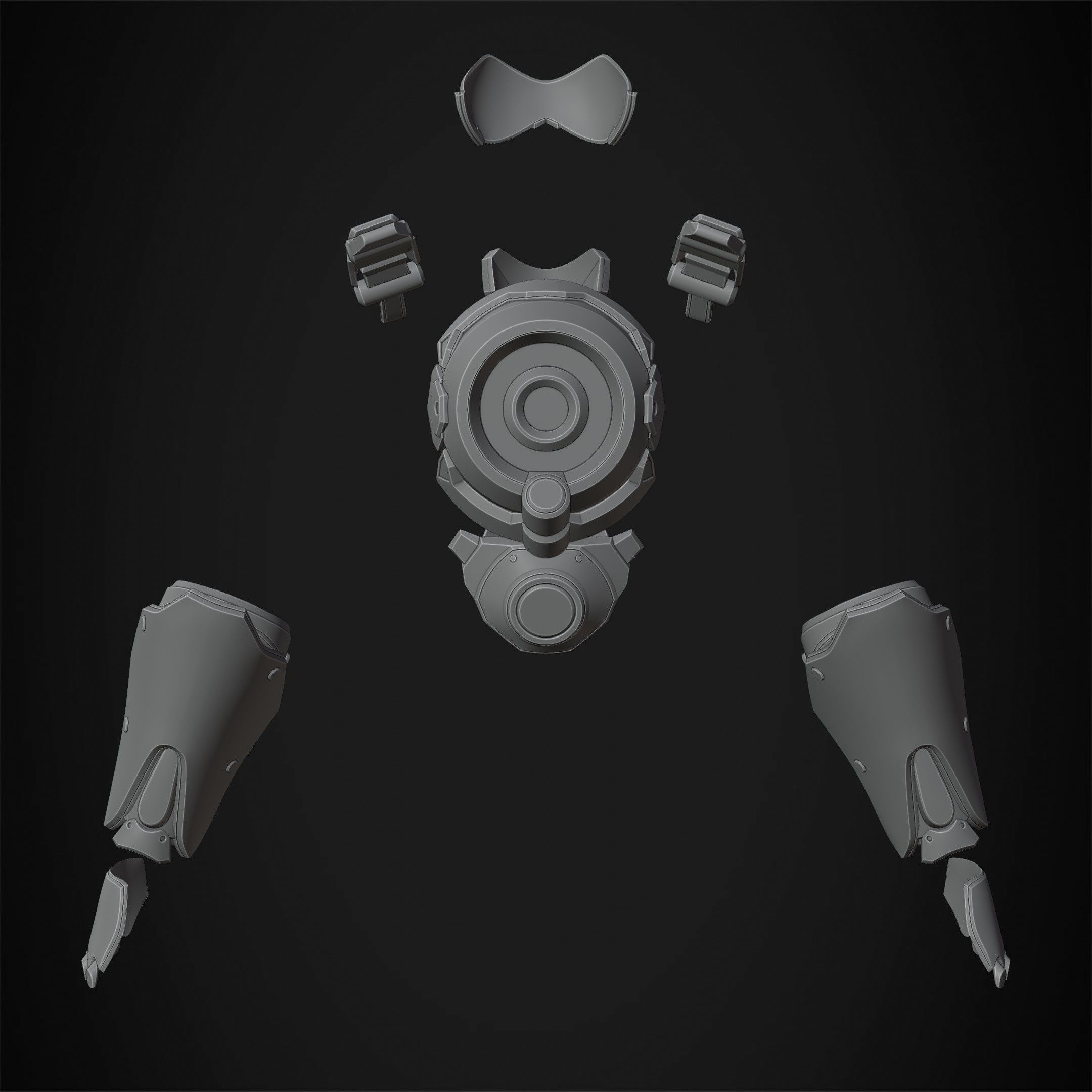 Overwatch 2 Tracer Armor and Mask for Cosplay 3D print model_17